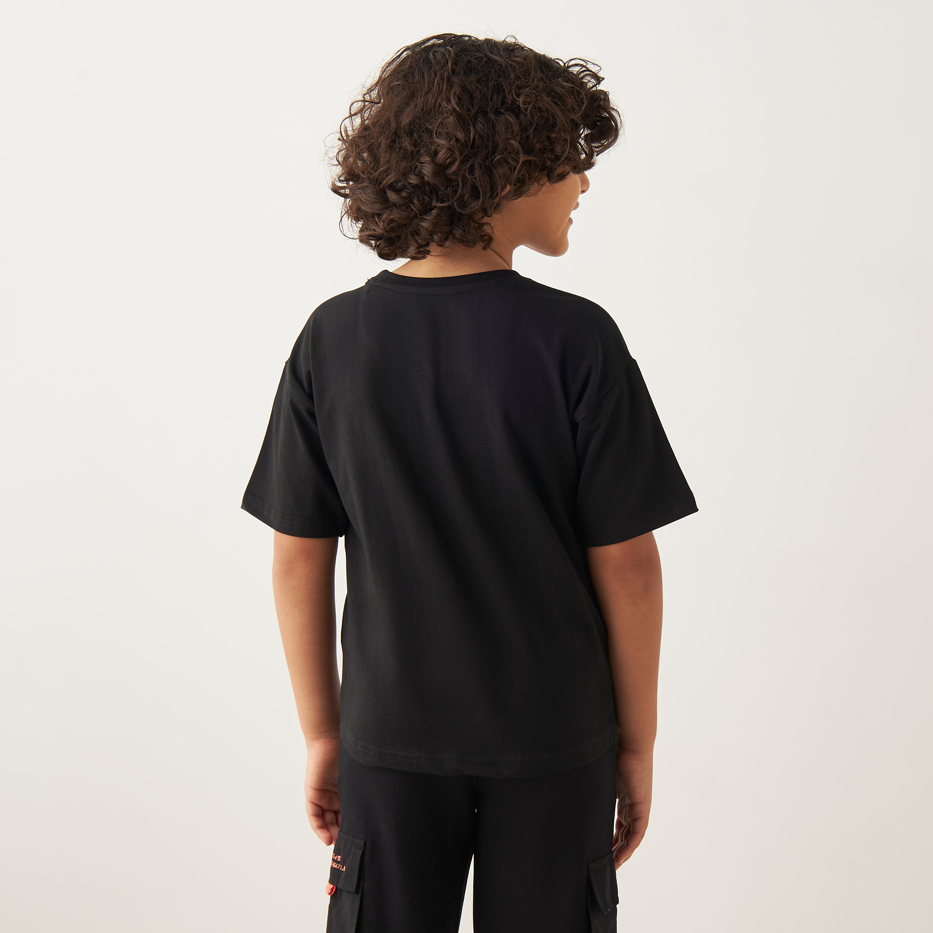 XYZ Printed T-shirt with Round Neck-sports-boys-clothing-tops-image-3