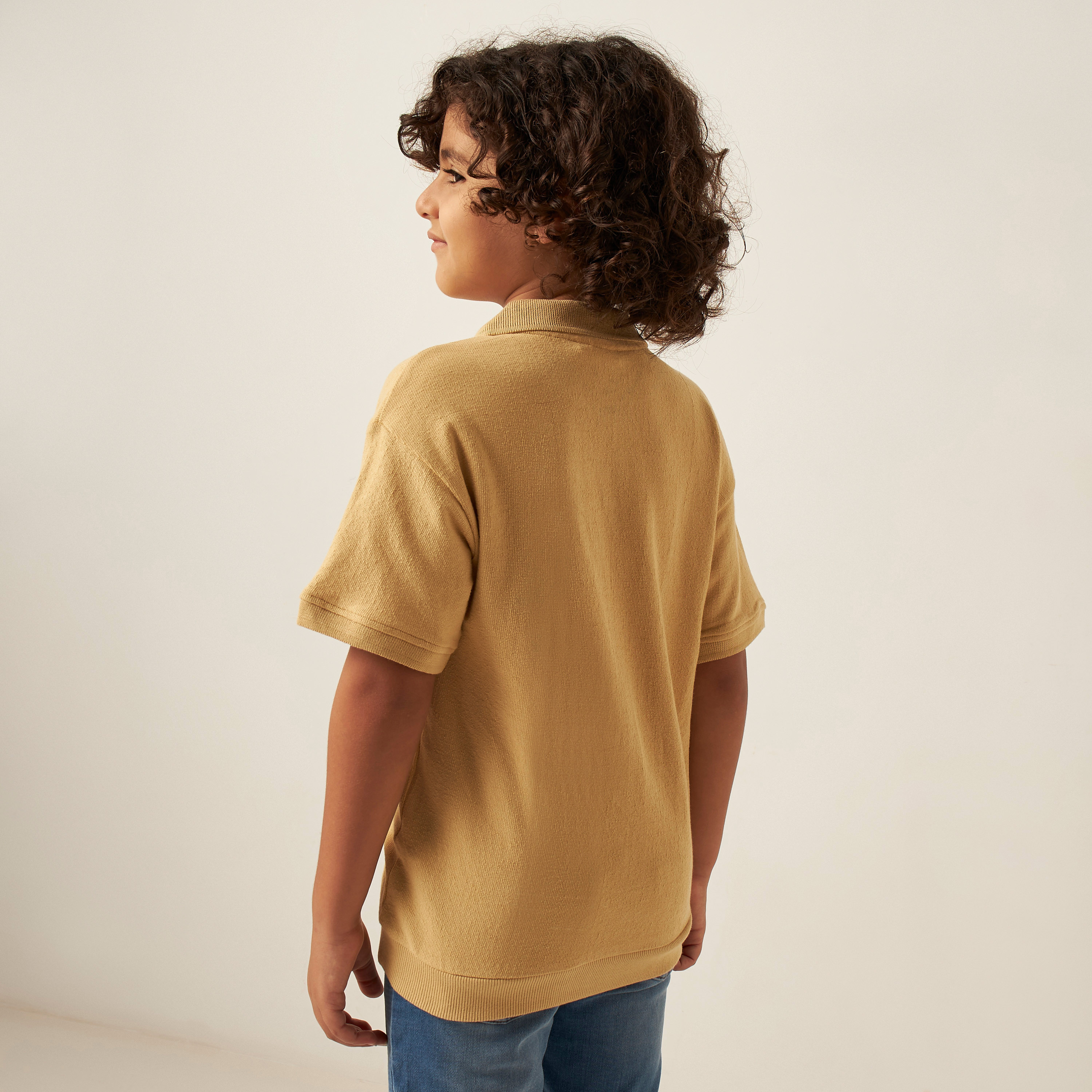 Eligo Solid Polo T-shirt with Short Sleeves-boys-clothing-tshirtsandpolos-image-4