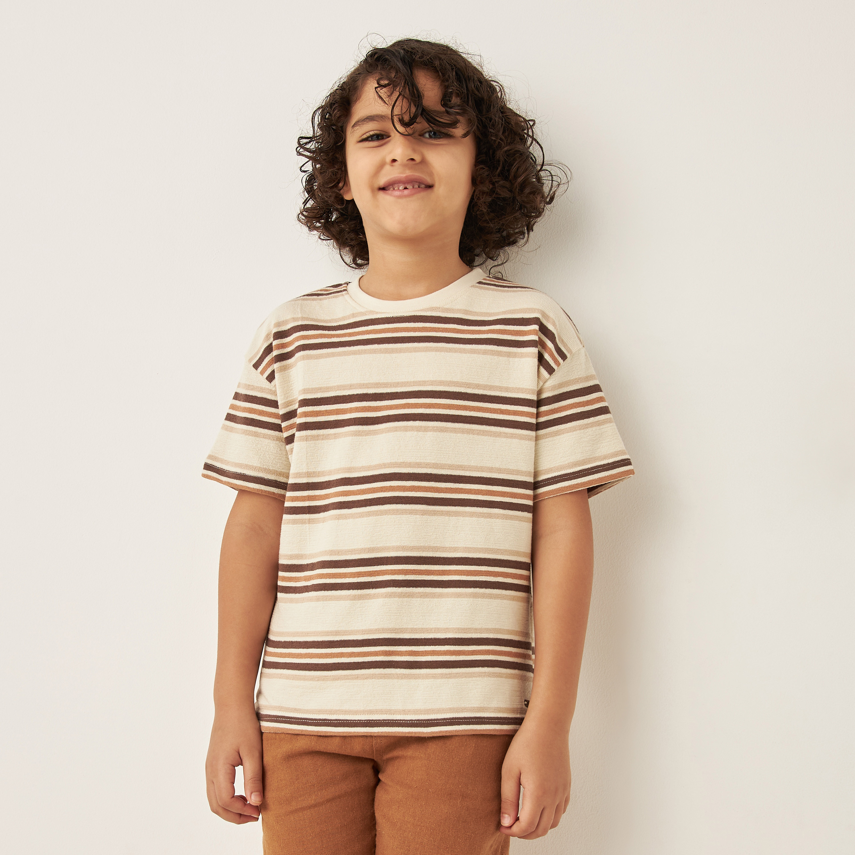 Eligo Striped T-shirt with Short Sleeves and Crew Neck-boys-clothing-tshirtsandpolos-image-1