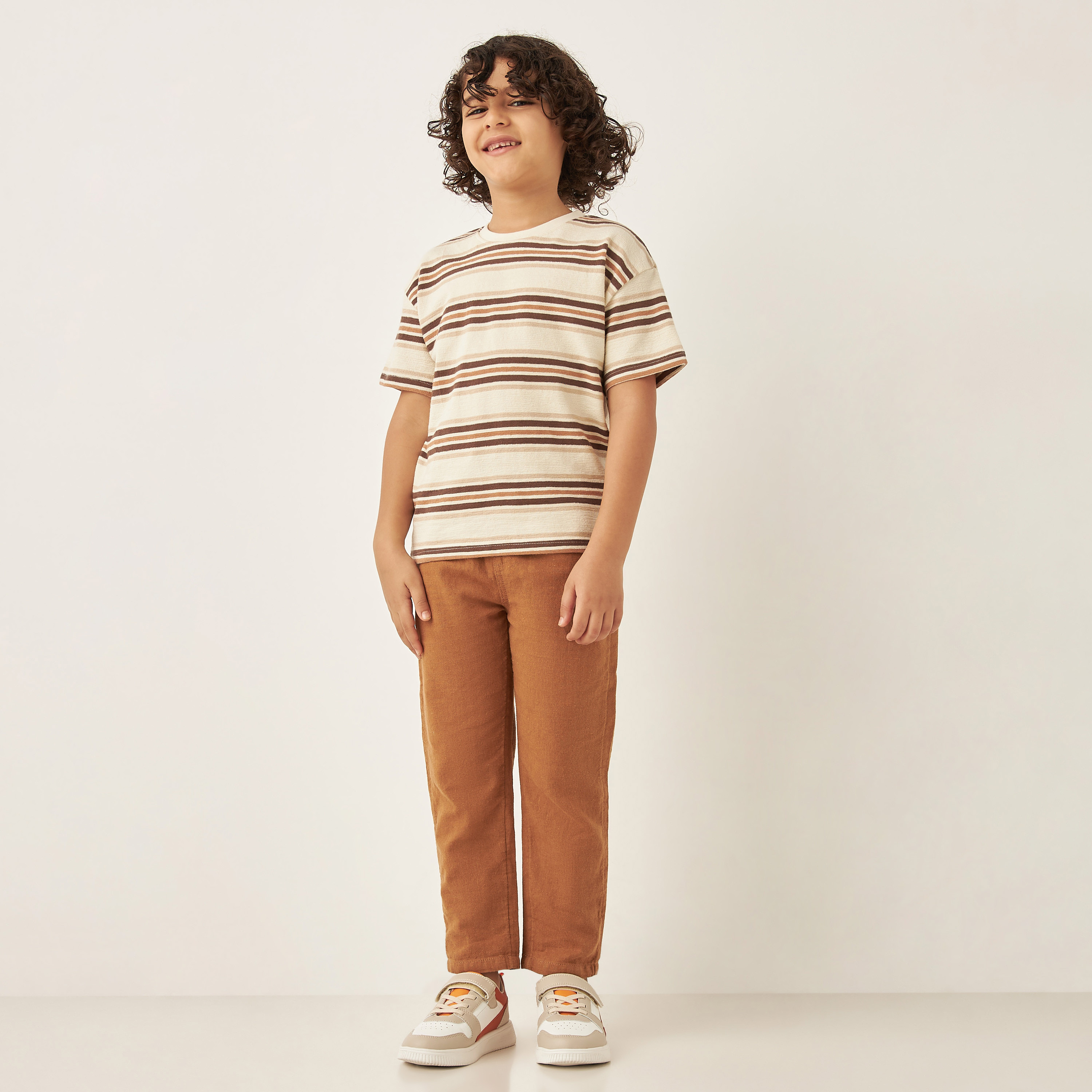 Eligo Striped T-shirt with Short Sleeves and Crew Neck-boys-clothing-tshirtsandpolos-image-2