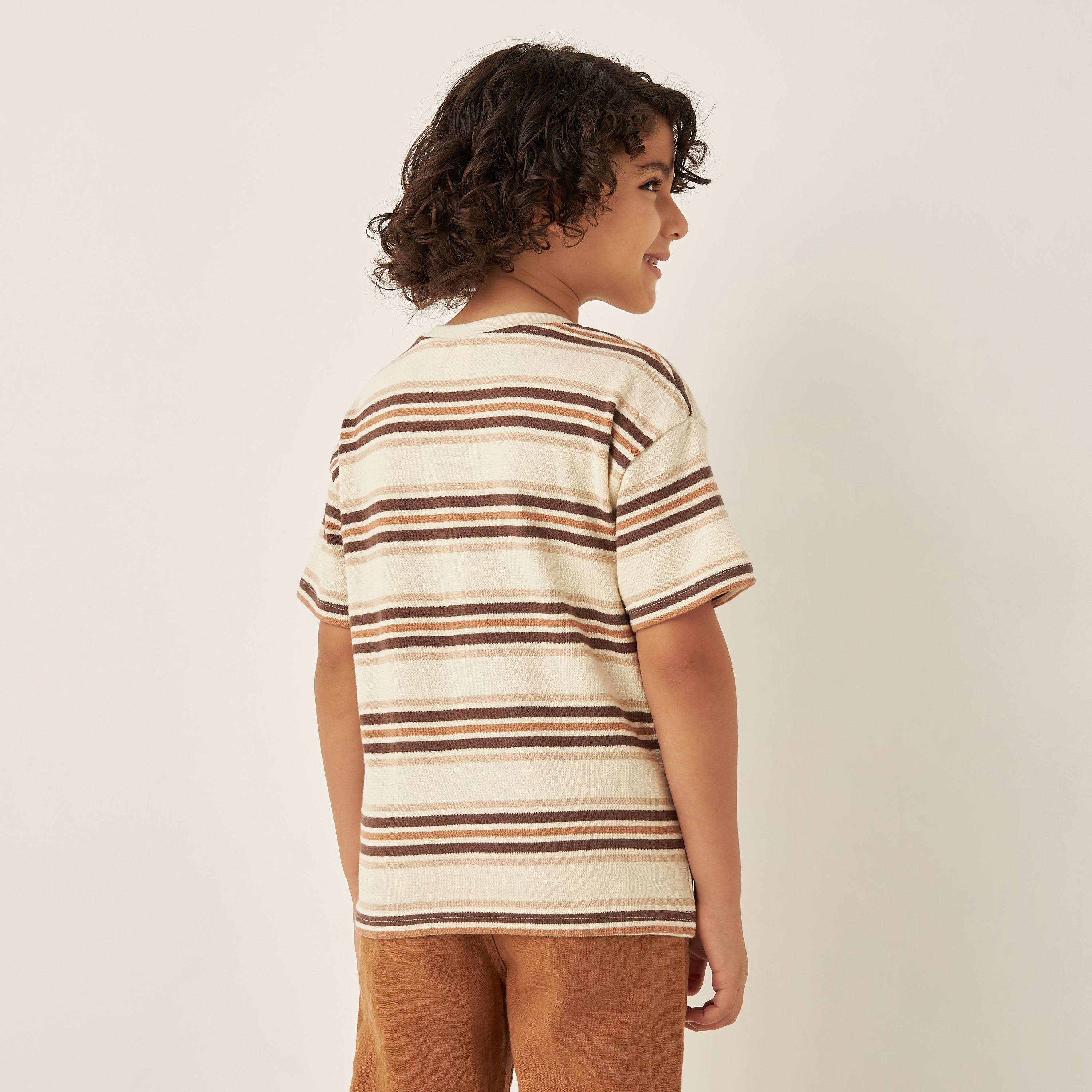 Eligo Striped T-shirt with Short Sleeves and Crew Neck-boys-clothing-tshirtsandpolos-image-3