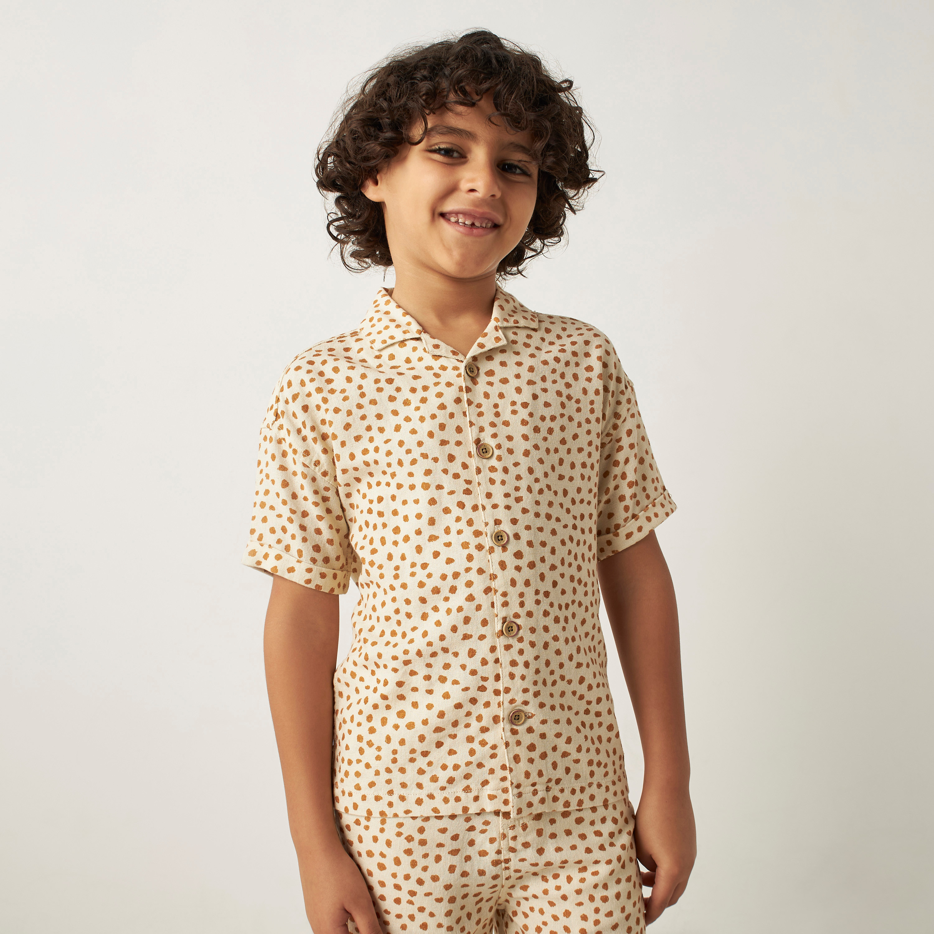 Eligo All-Over Print Cotton Shirt and Shorts Set-boys-clothing-setsandcoords-image-2