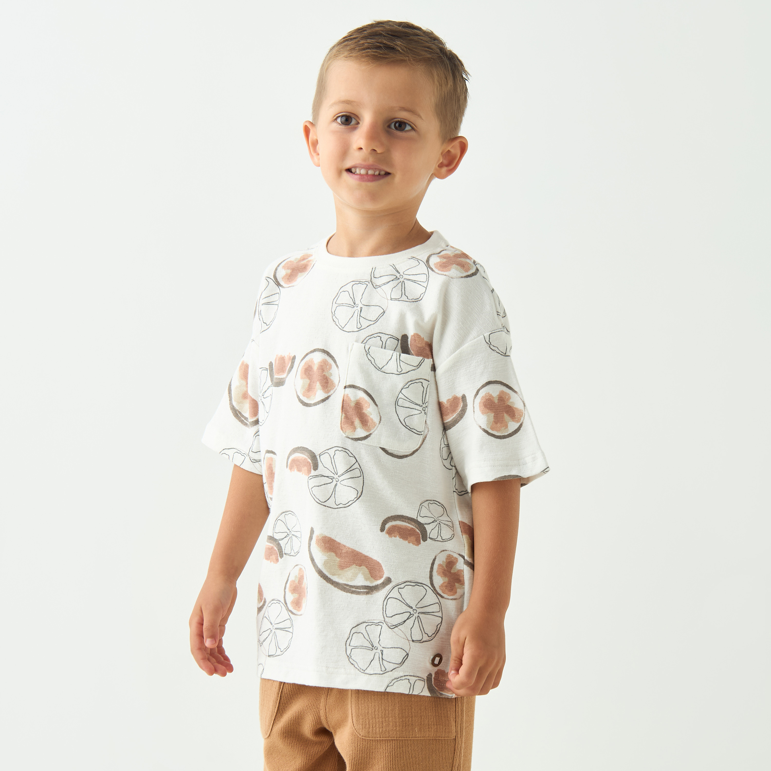 Eligo All-Over Watermelon Print T-shirt and Elasticated Shorts Set-boys-clothing-setsandcoords-image-2