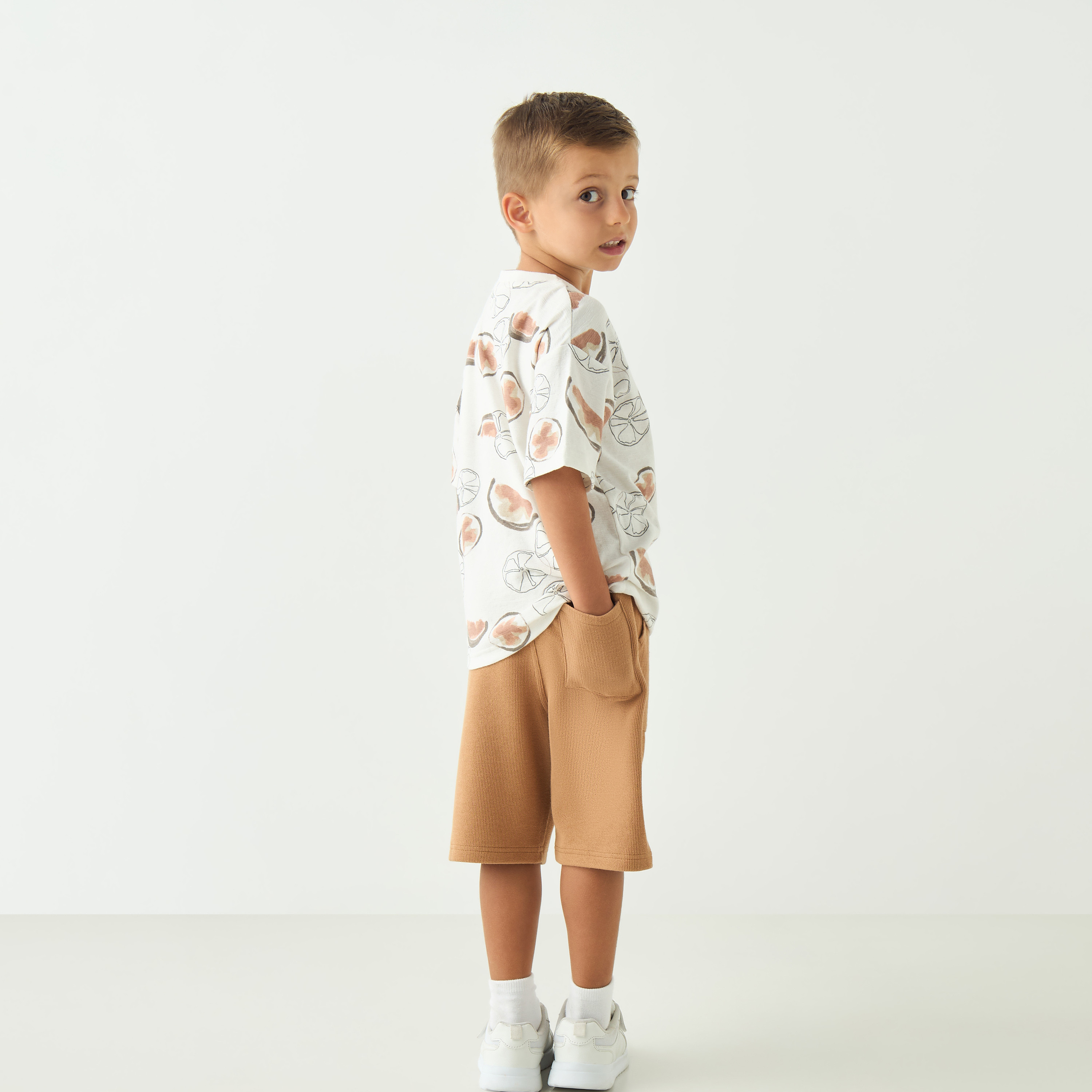 Eligo All-Over Watermelon Print T-shirt and Elasticated Shorts Set-boys-clothing-setsandcoords-image-4