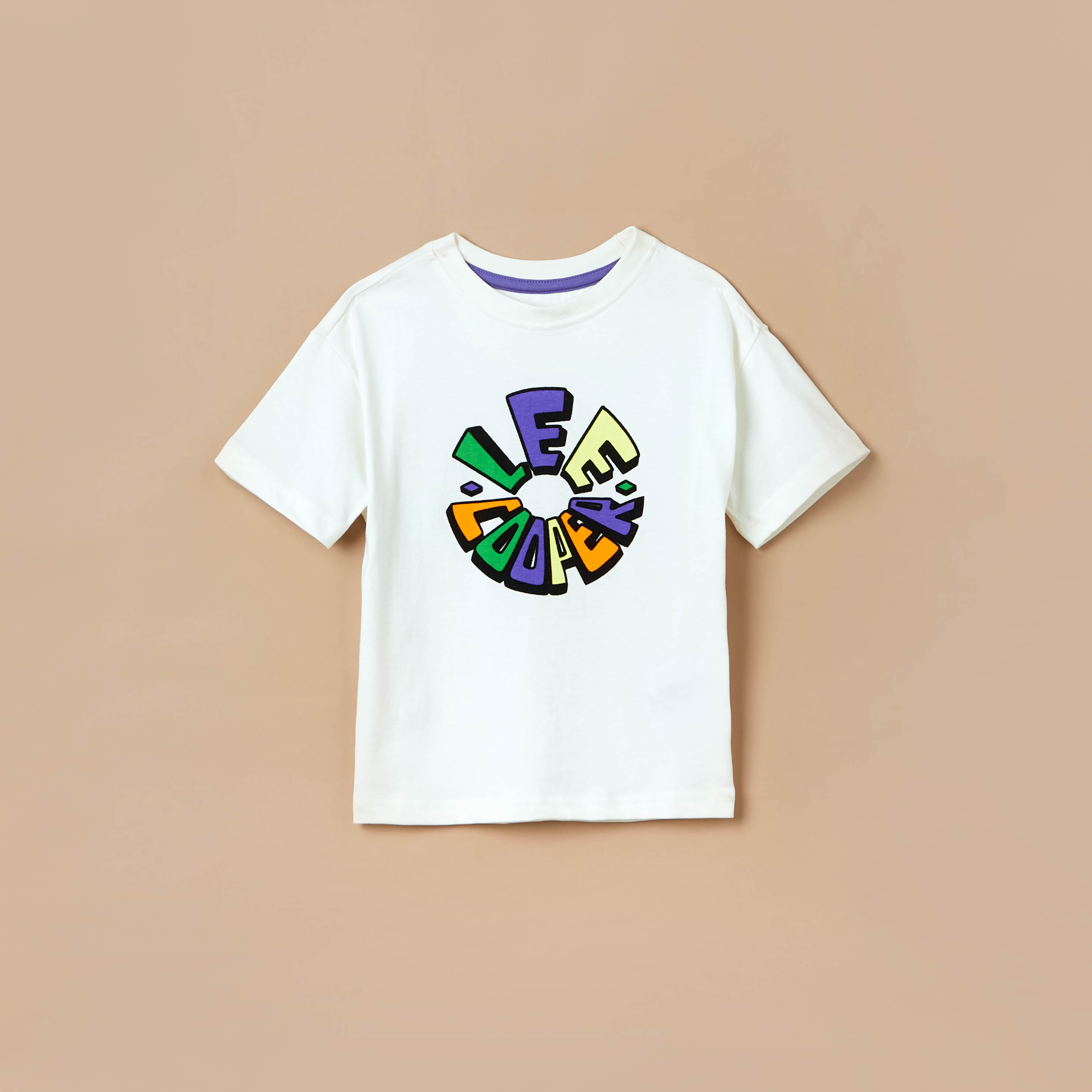 Lee Cooper Graphic Print T-shirt with Short Sleeves and Round Neck-boys-clothing-tshirtsandpolos-image-1