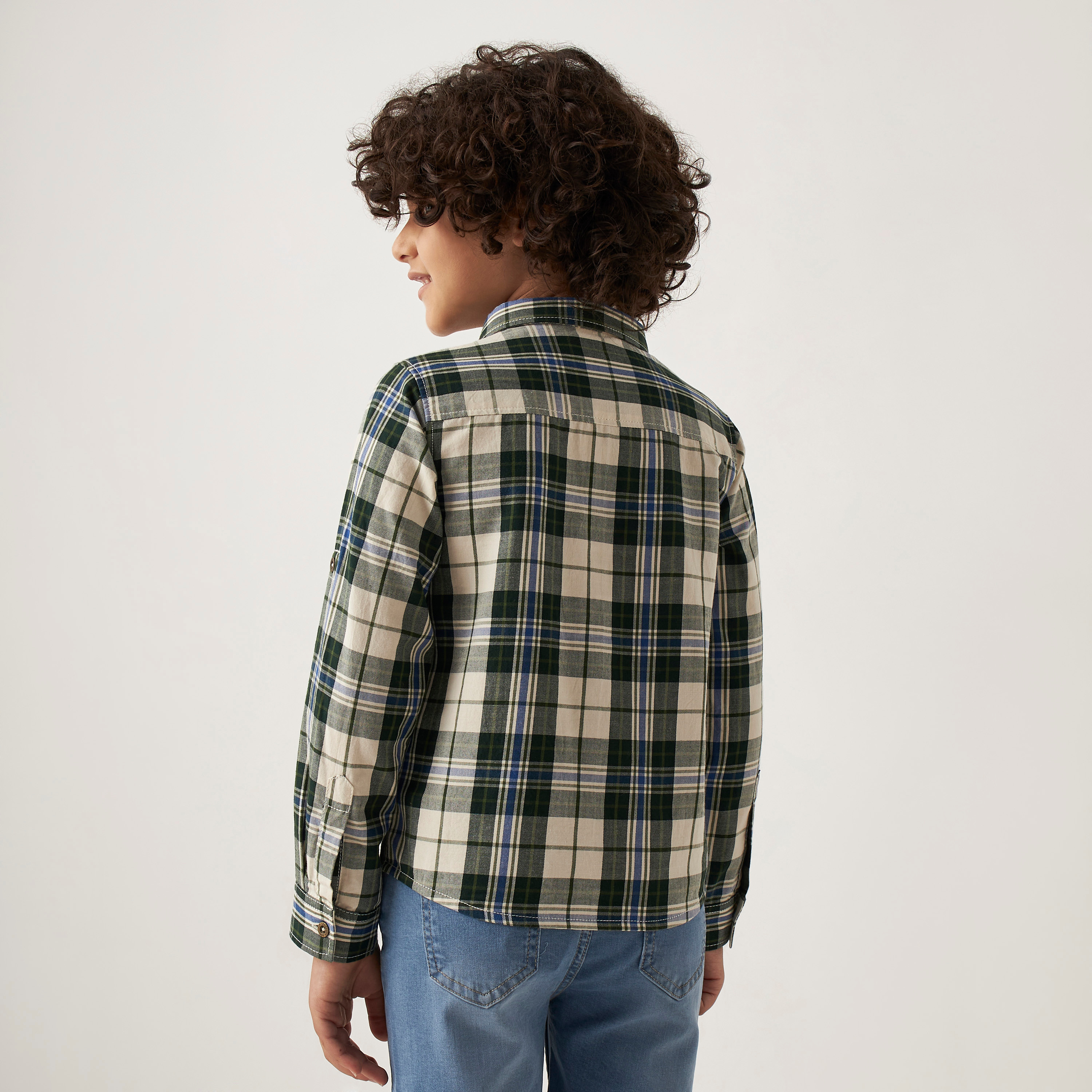 Lee Cooper Checked Shirt with Long Sleeves-boys-clothing-shirts-image-4