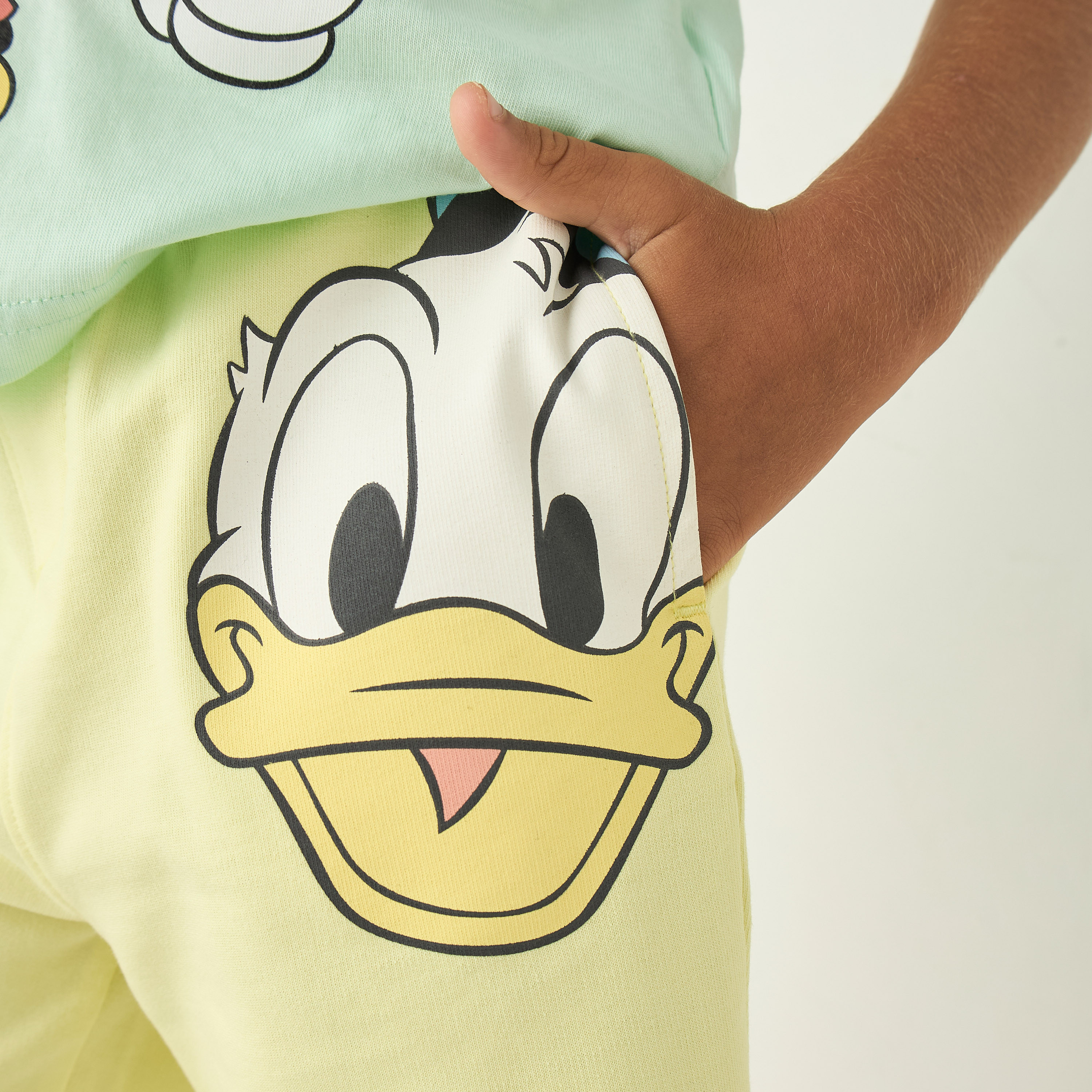Disney Mickey Mouse and Donald Duck Print Shorts with Drawstring Closure-baby-boys-clothing-bottoms-shorts-image-4