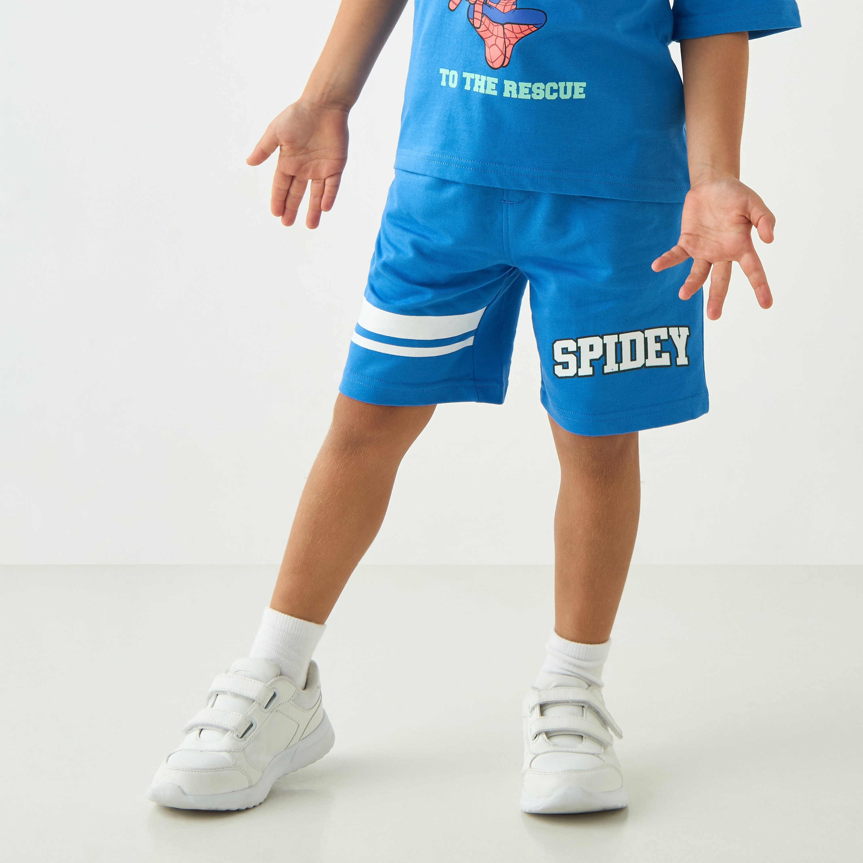 Spider-Man Print T-Shirt and Shorts Set-boys-clothing-setsandcoords-image-3