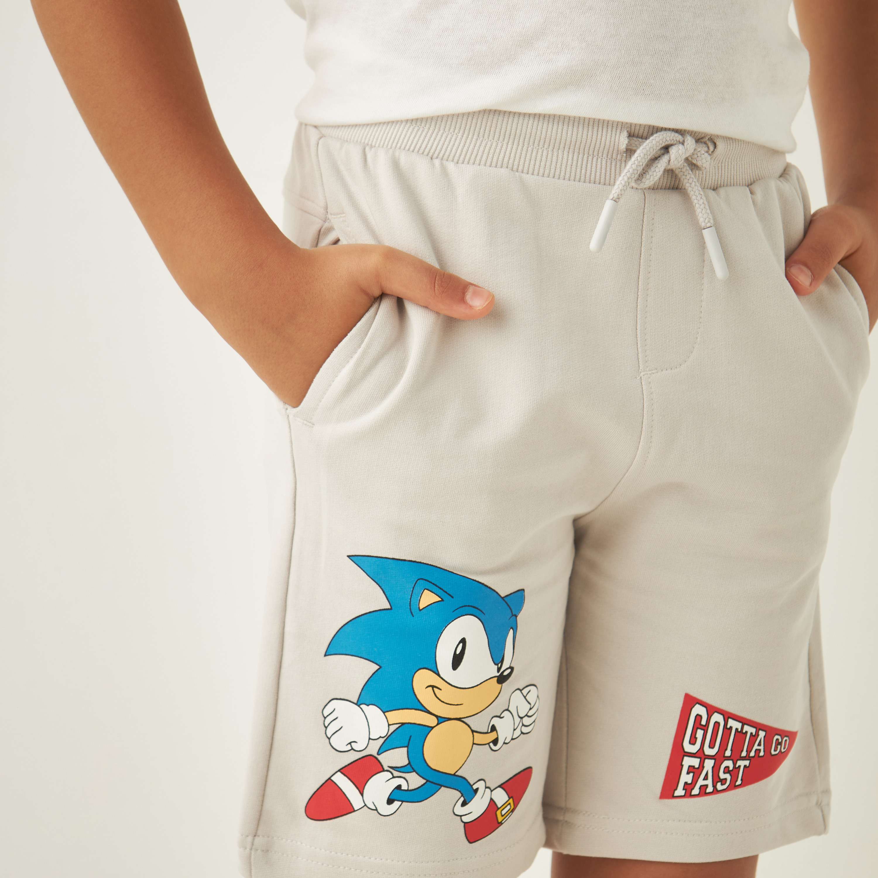 Sonic the Hedgehog Print Shorts with Drawstring Closure-baby-boys-clothing-bottoms-shorts-image-4