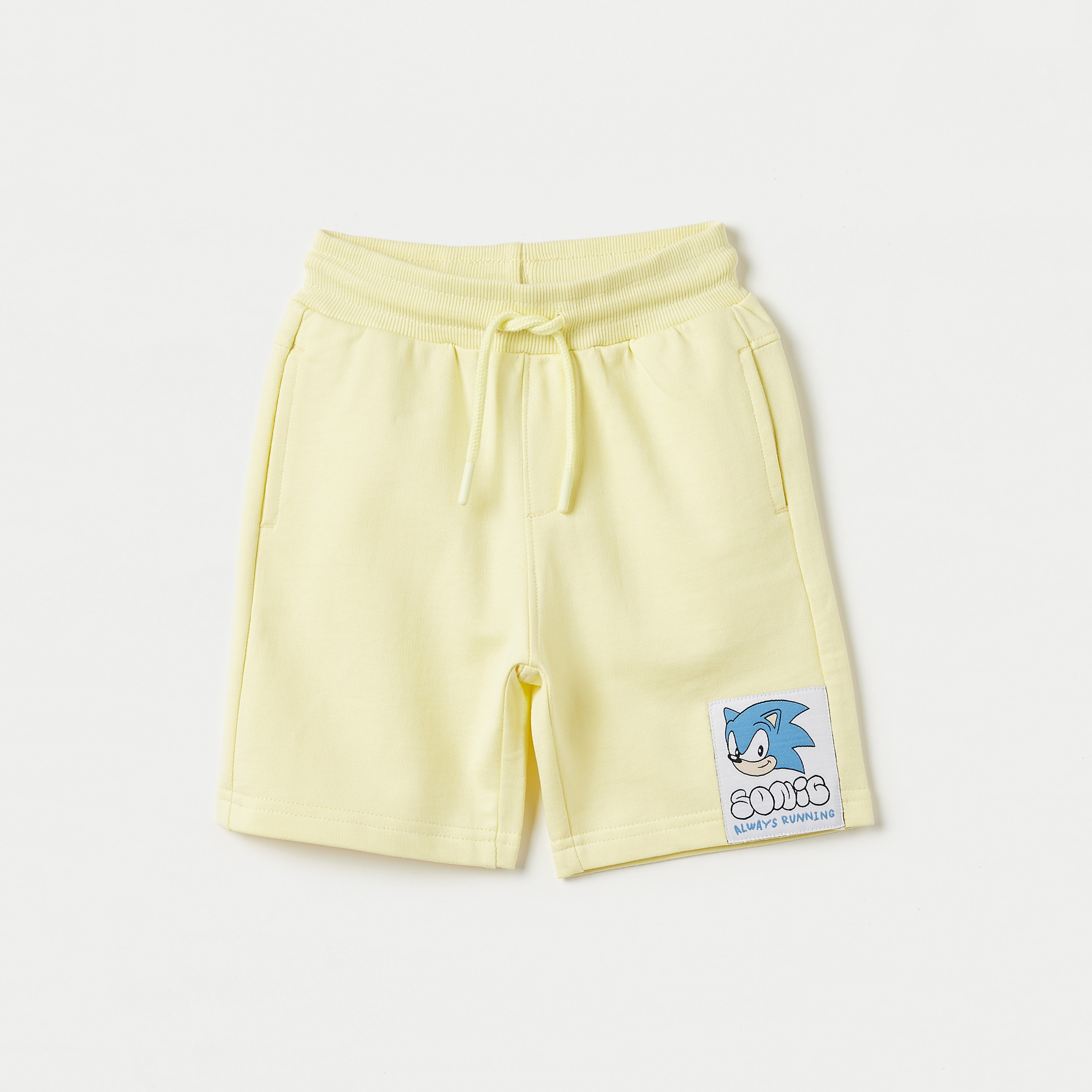 Sonic the Hedgehog Print Shorts with Elasticated Waistband-baby-boys-clothing-bottoms-shorts-image-1
