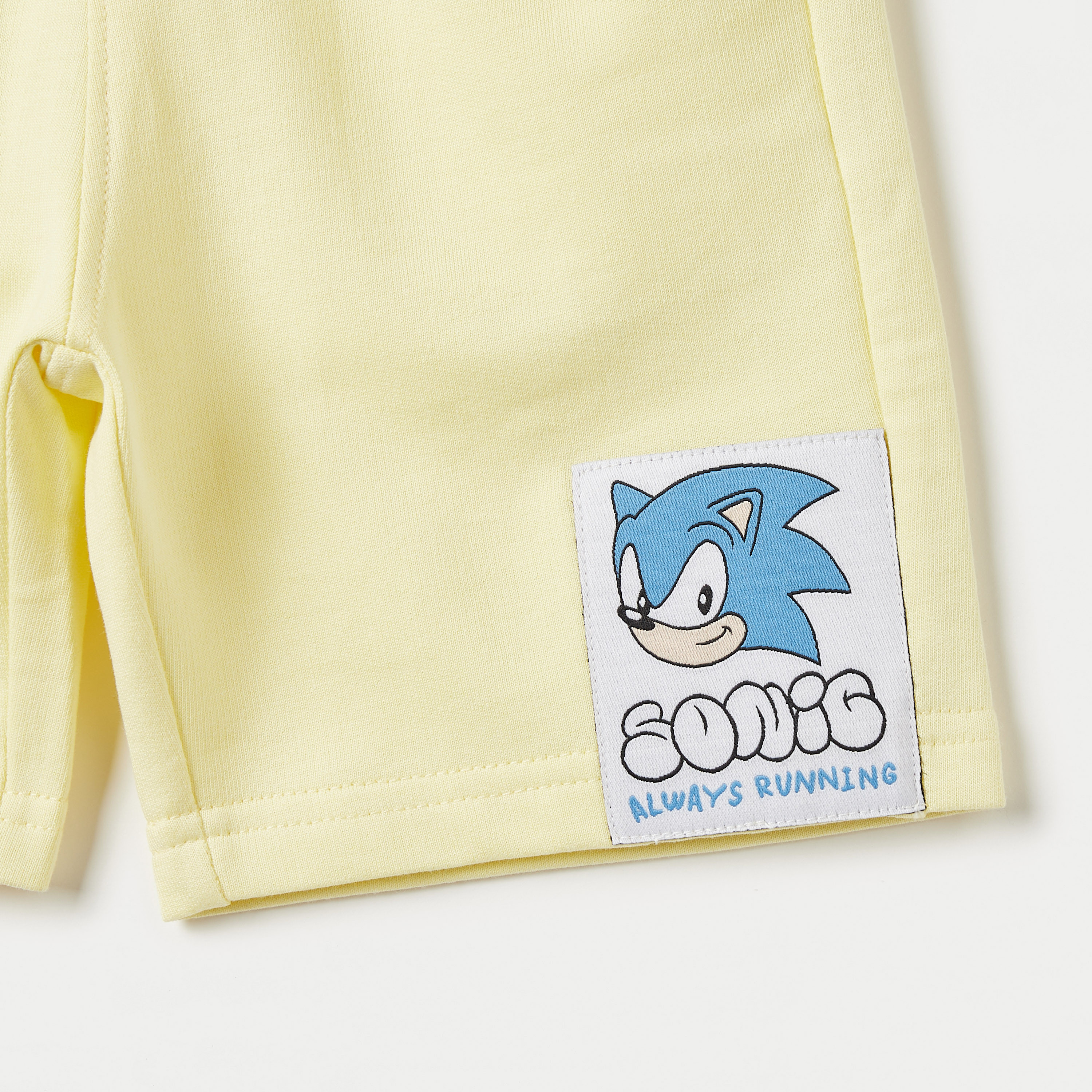 Sonic the Hedgehog Print Shorts with Elasticated Waistband-baby-boys-clothing-bottoms-shorts-image-3