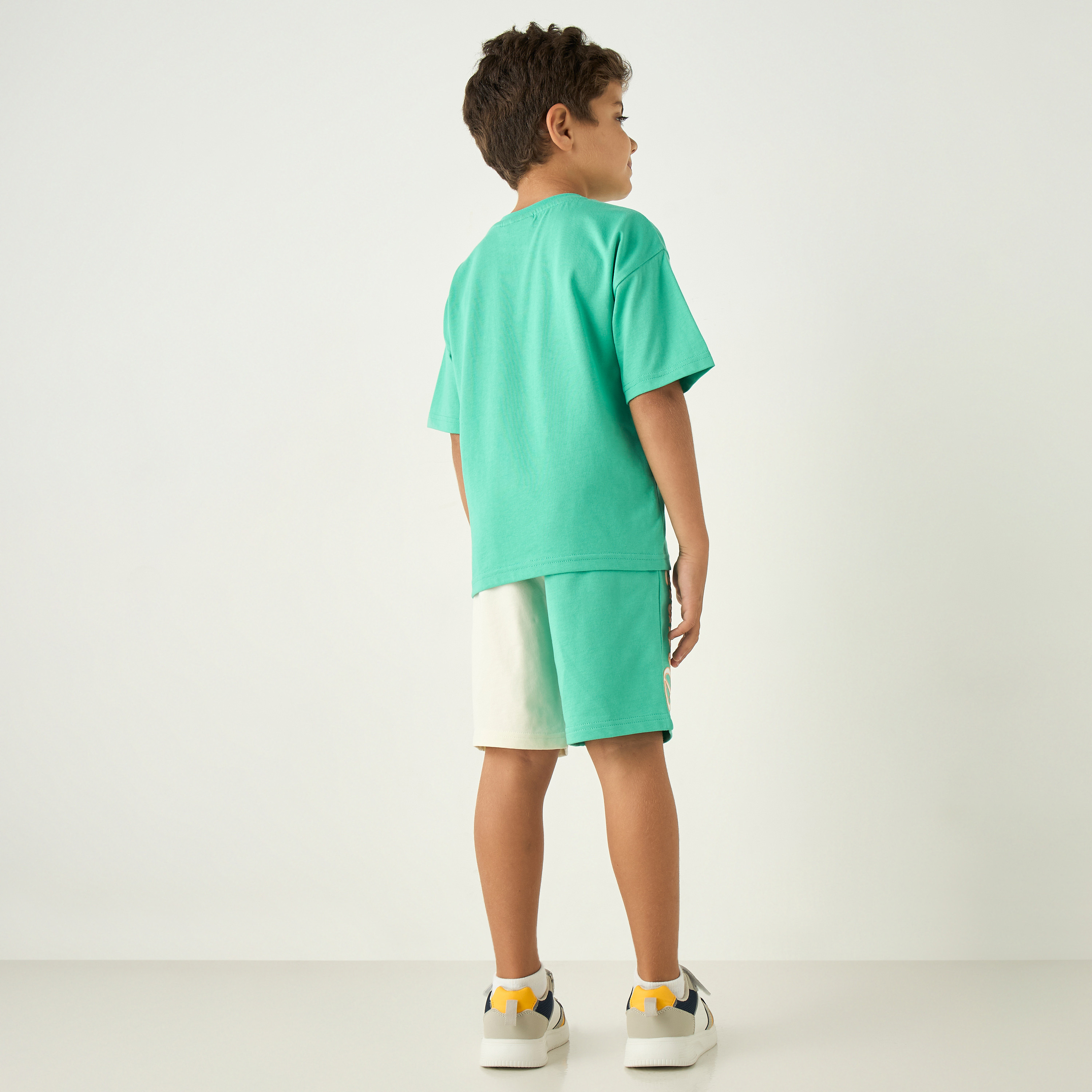 Snoopy Print T-shirt and Shorts Set-boys-clothing-setsandcoords-image-4