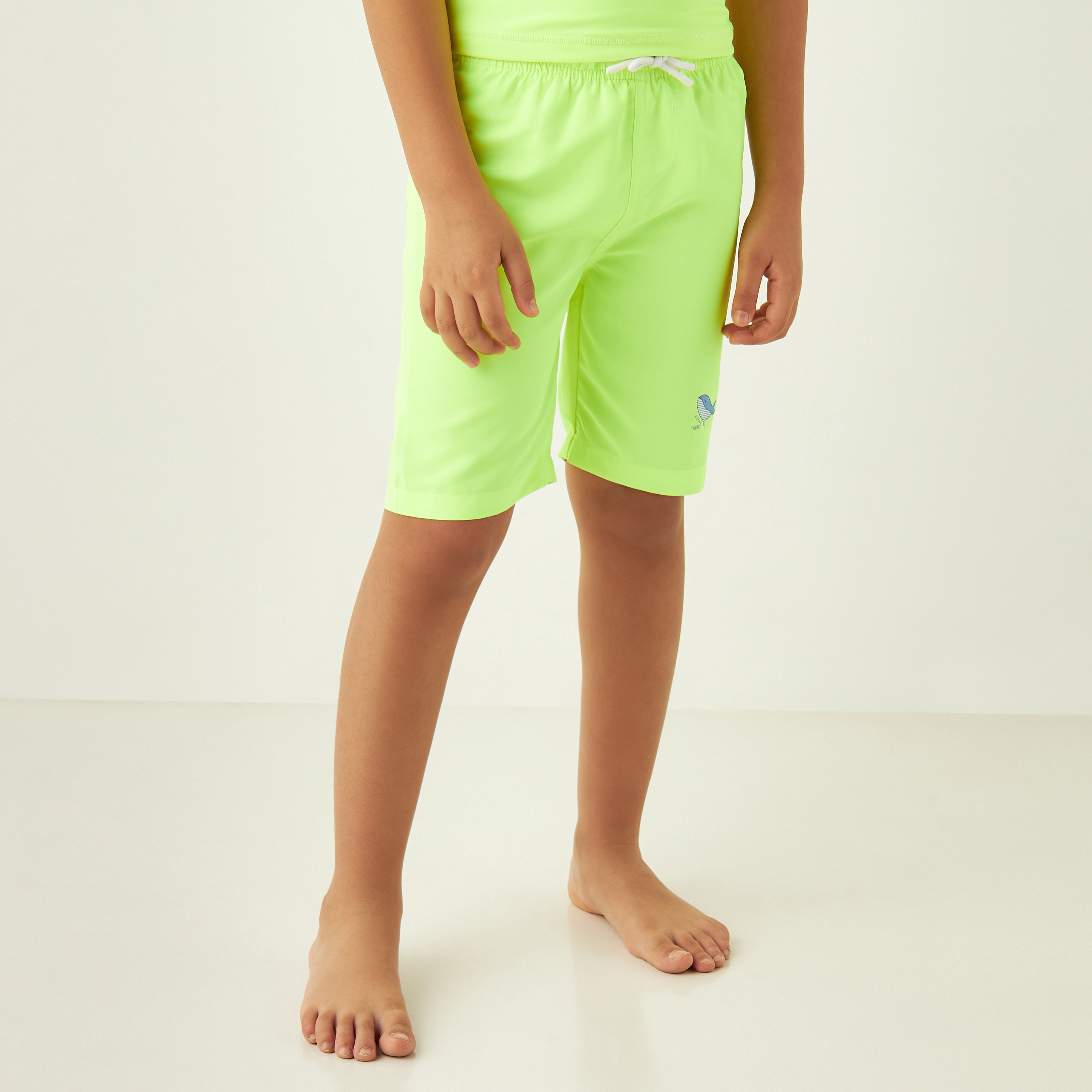 Juniors Shark Print T-shirt and Swim Shorts Set-baby-boys-clothing-swimwear-image-3