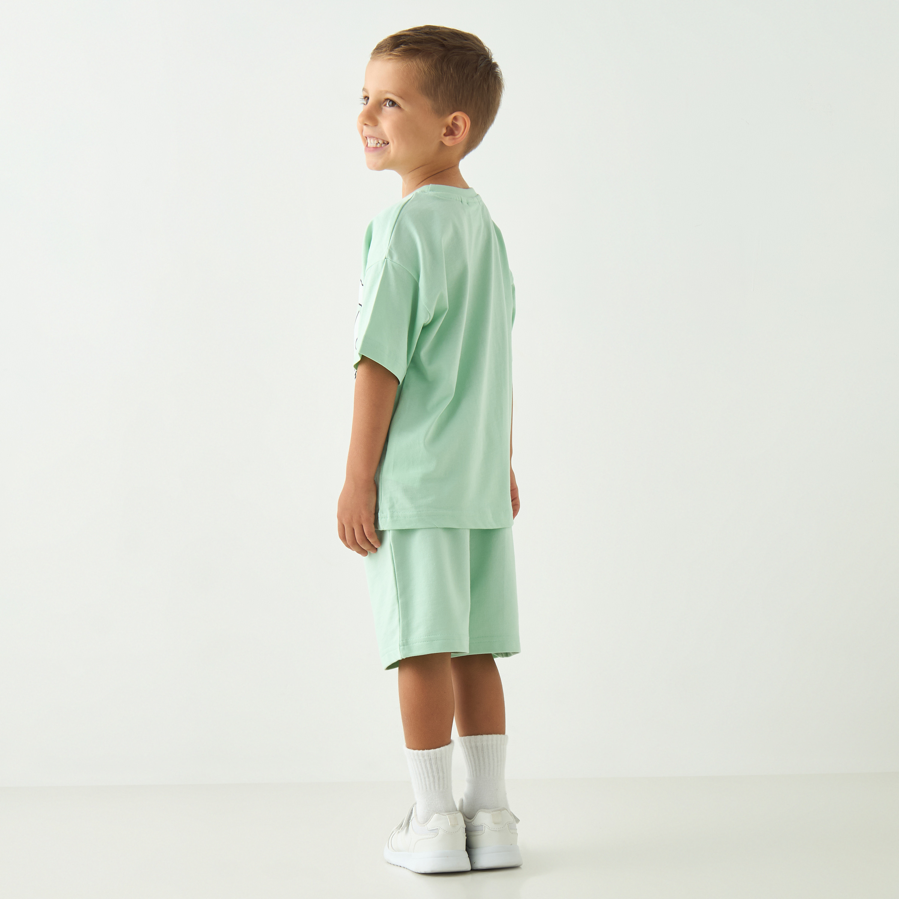 Garfield Print T-Shirt and Shorts Set-boys-clothing-setsandcoords-image-4