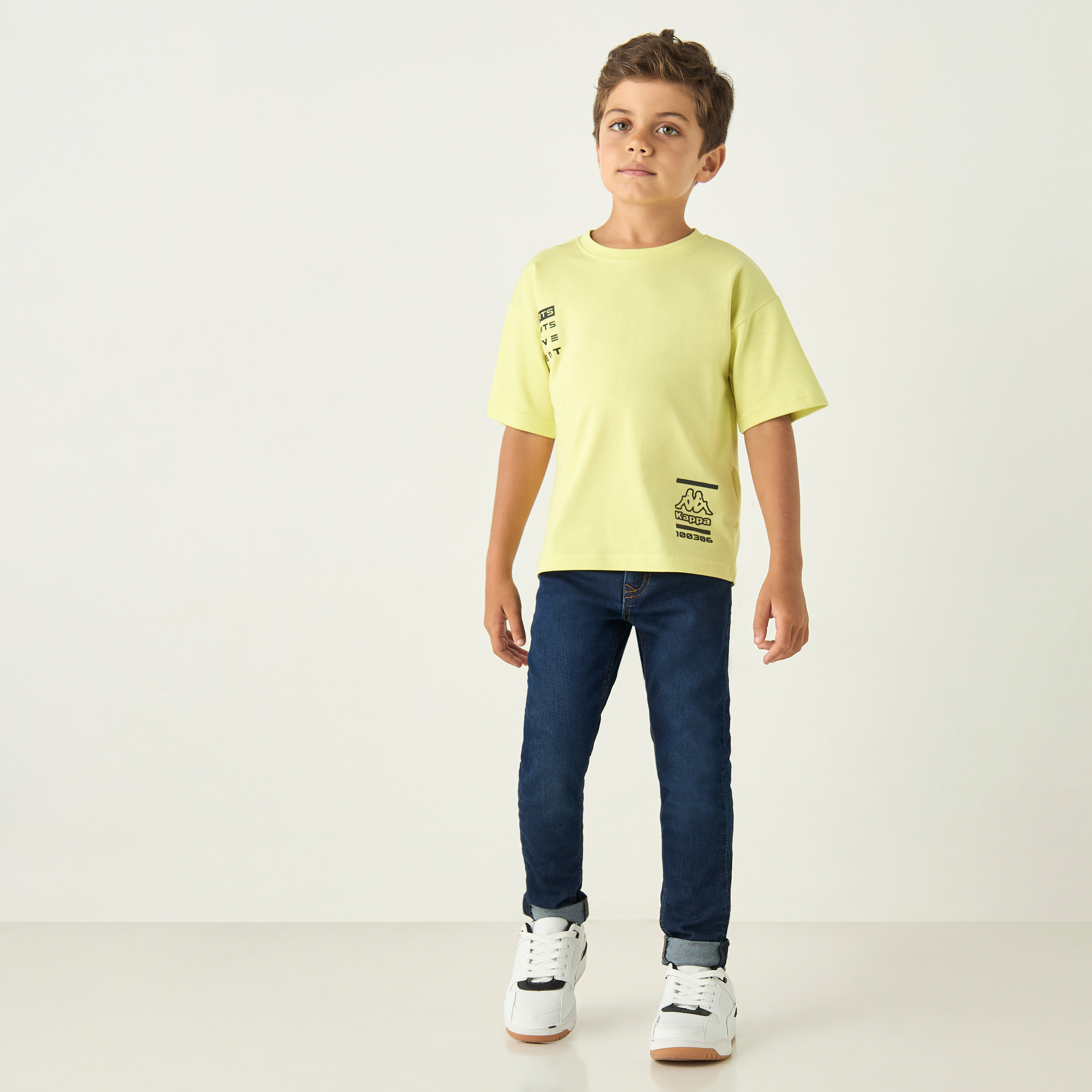 Kappa Printed T-shirt with Round Neck and Short Sleeves-sports-boys-clothing-tops-image-2