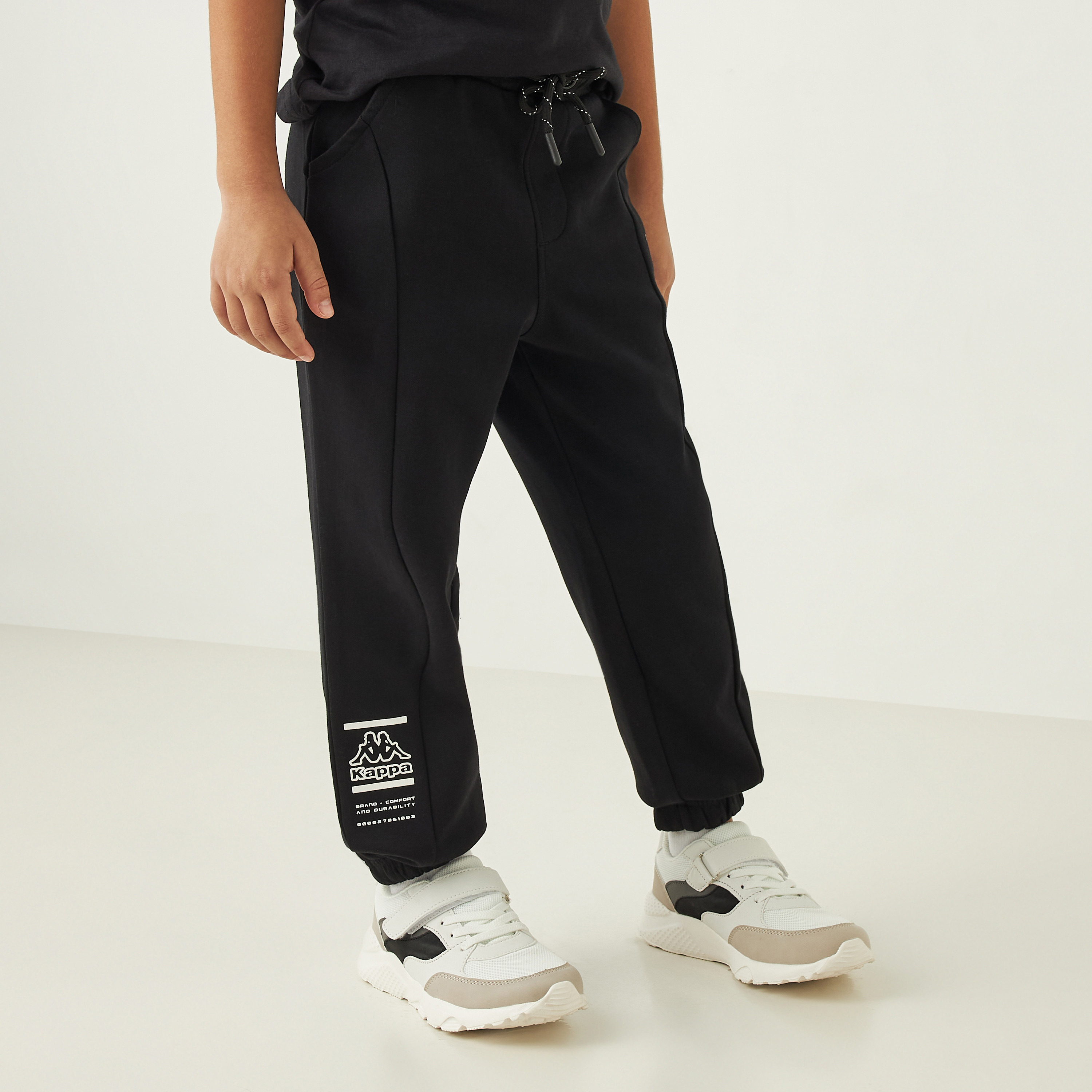 Buy Kappa Logo Print Joggers with Pockets and Drawstring Closure Online Mothercare Bahrain