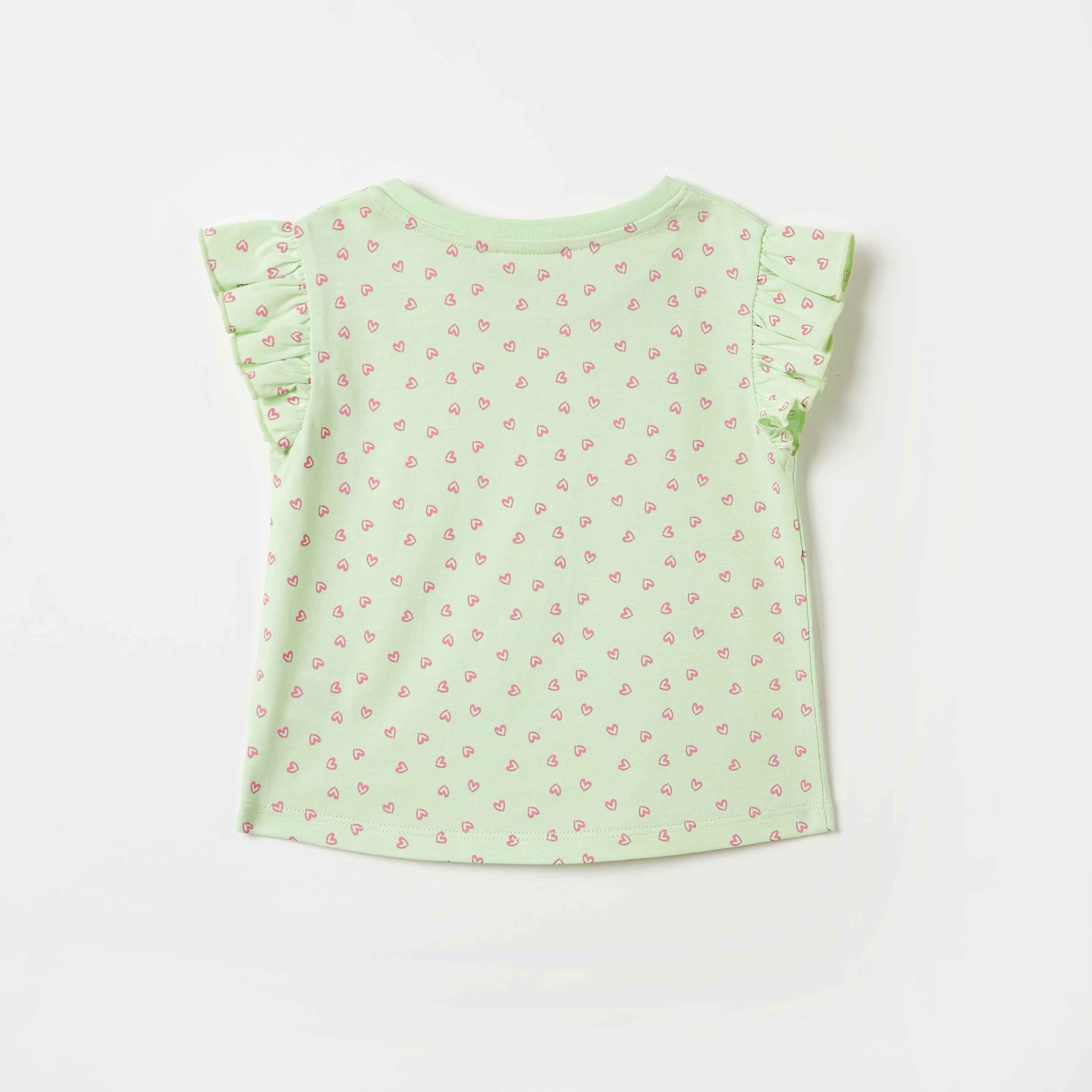 Juniors All-Over Heart Print T-shirt with Cap Sleeves-baby-girls-clothing-tshirts-image-2