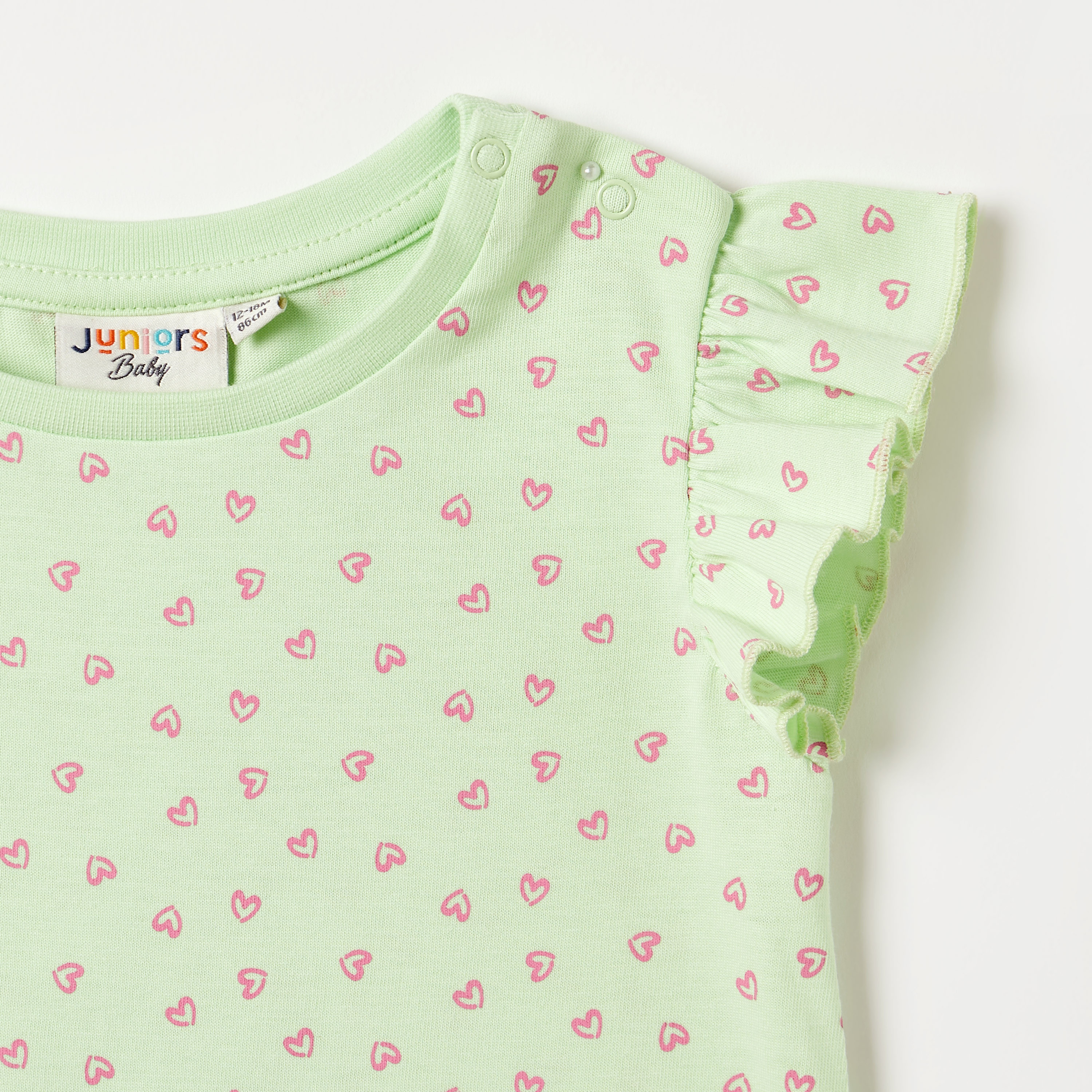 Juniors All-Over Heart Print T-shirt with Cap Sleeves-baby-girls-clothing-tshirts-image-3