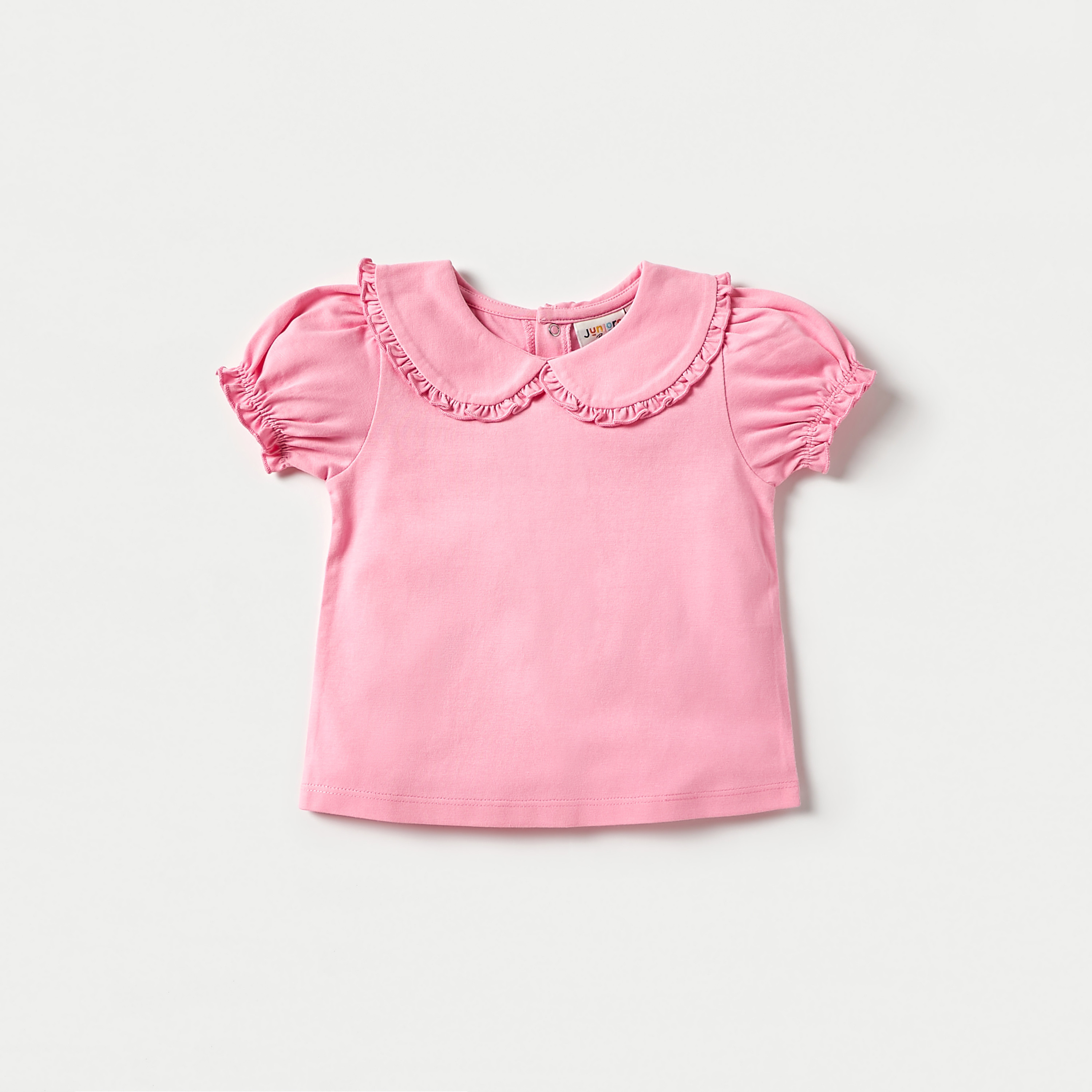 Juniors Printed T-shirt with Cap Sleeves and Round Neck - Set of 3-baby-girls-clothing-tshirts-image-3