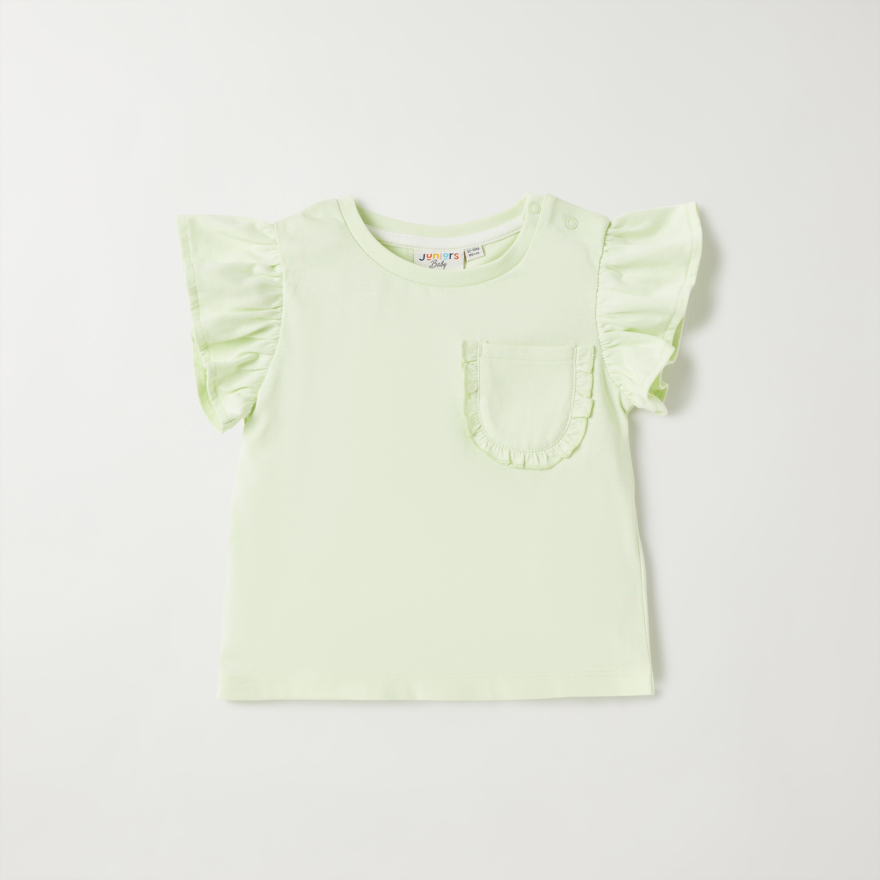 Juniors Printed T-shirt with Crew Neck and Cap Sleeves - Set of 3-baby-girls-clothing-multipacks-image-3
