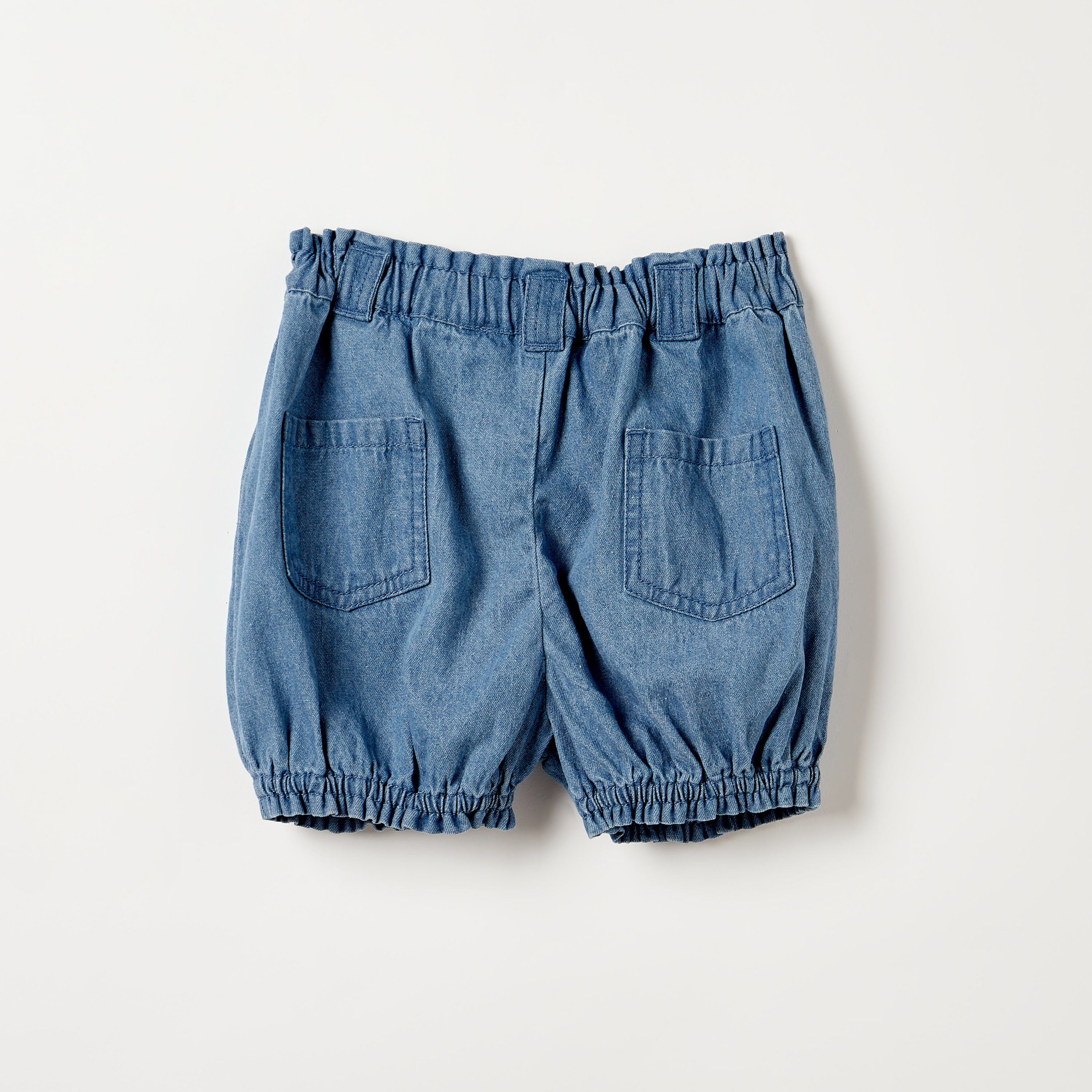 Juniors Elephant Applique Denim Shorts with Bow Detail-baby-girls-clothing-bottoms-shorts-image-2