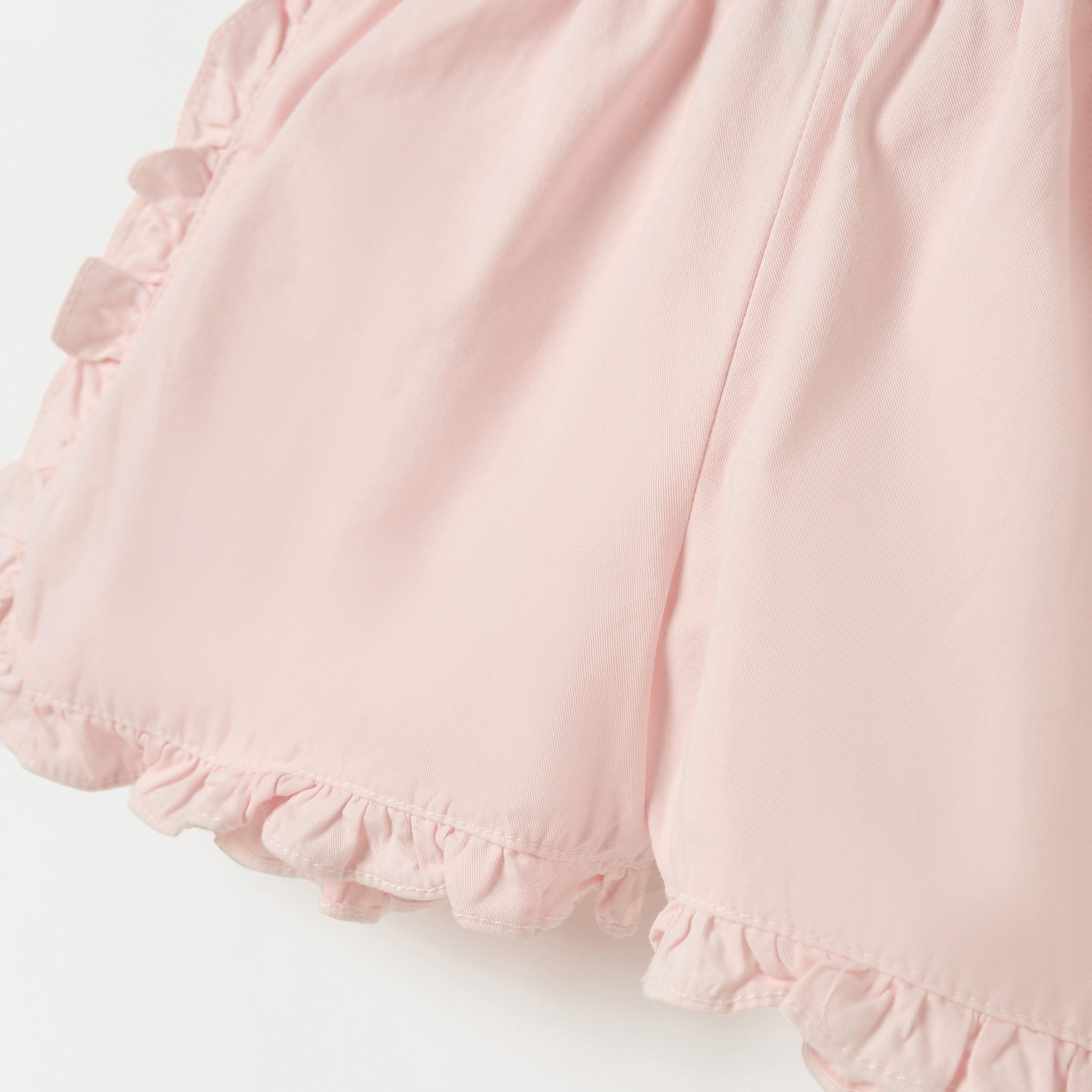 Juniors Solid Shorts with Ruffle Detail and Elasticated Waistband-baby-girls-clothing-bottoms-shorts-image-4