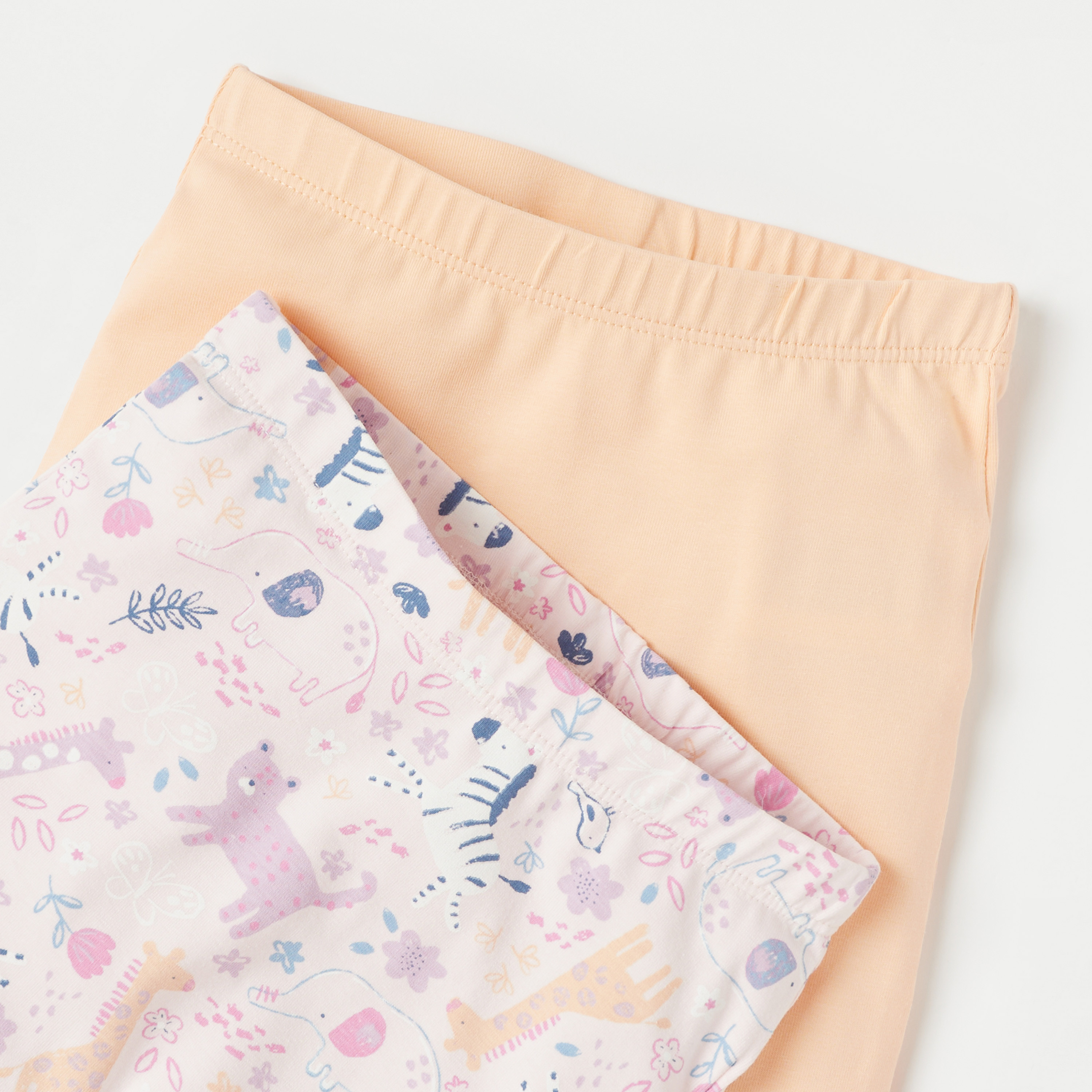 Juniors Assorted Leggings with Elasticated Waistband - Set of 2-baby-girls-clothing-bottoms-leggings-image-4