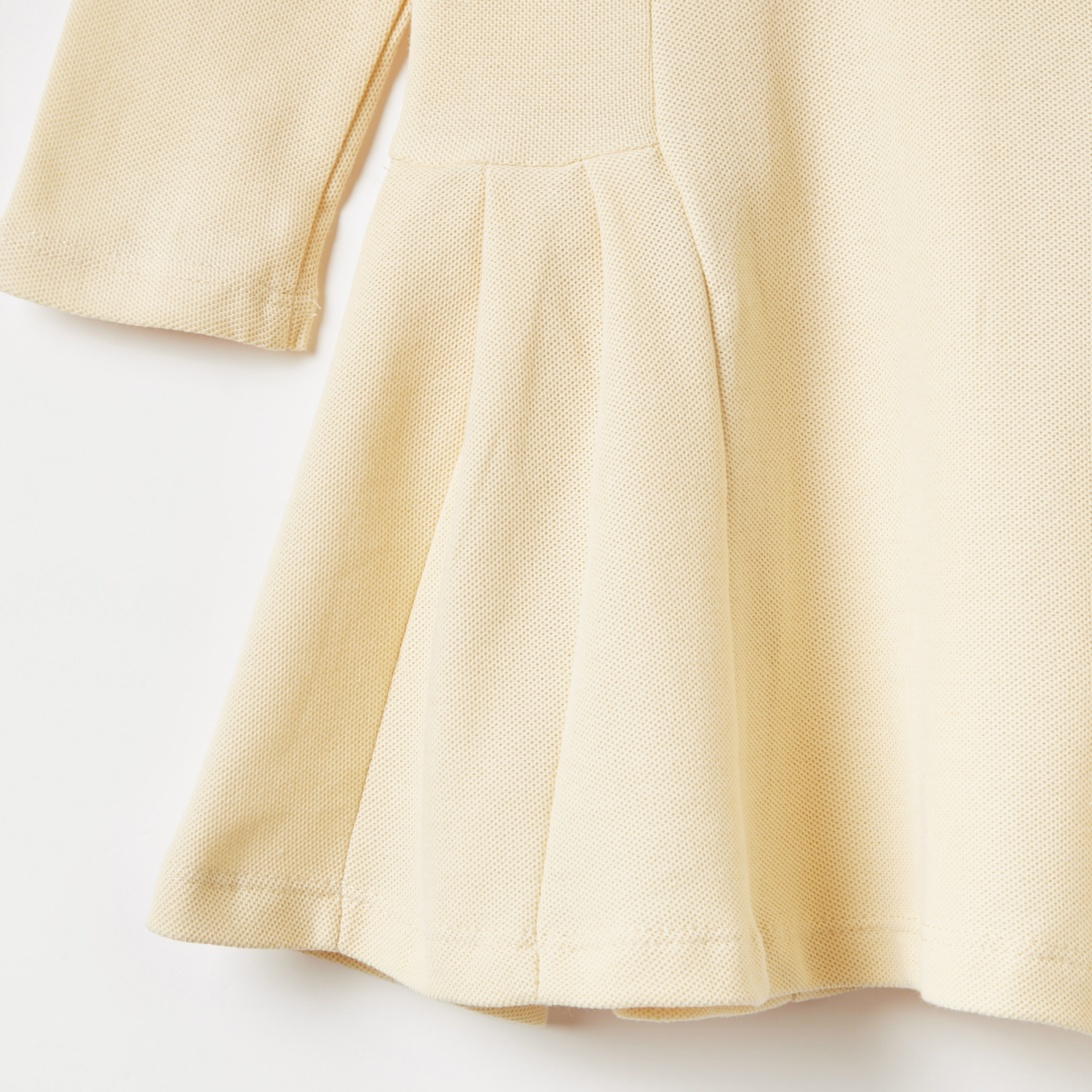 فستان بولو سادة بأكمام طويلة من جونيورز-baby-girls-clothing-dressesandjumpsuits-image-3