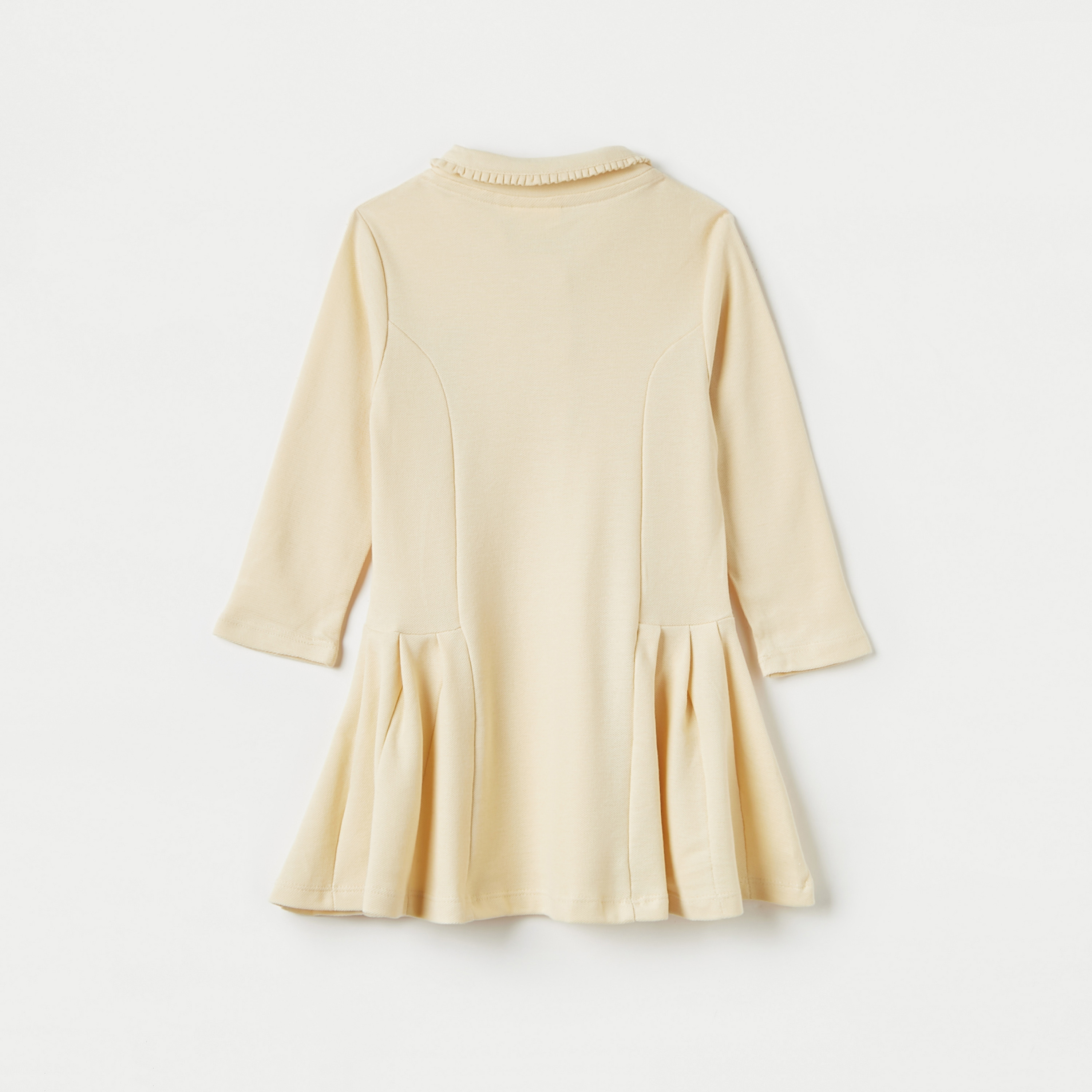 فستان بولو سادة بأكمام طويلة من جونيورز-baby-girls-clothing-dressesandjumpsuits-image-4