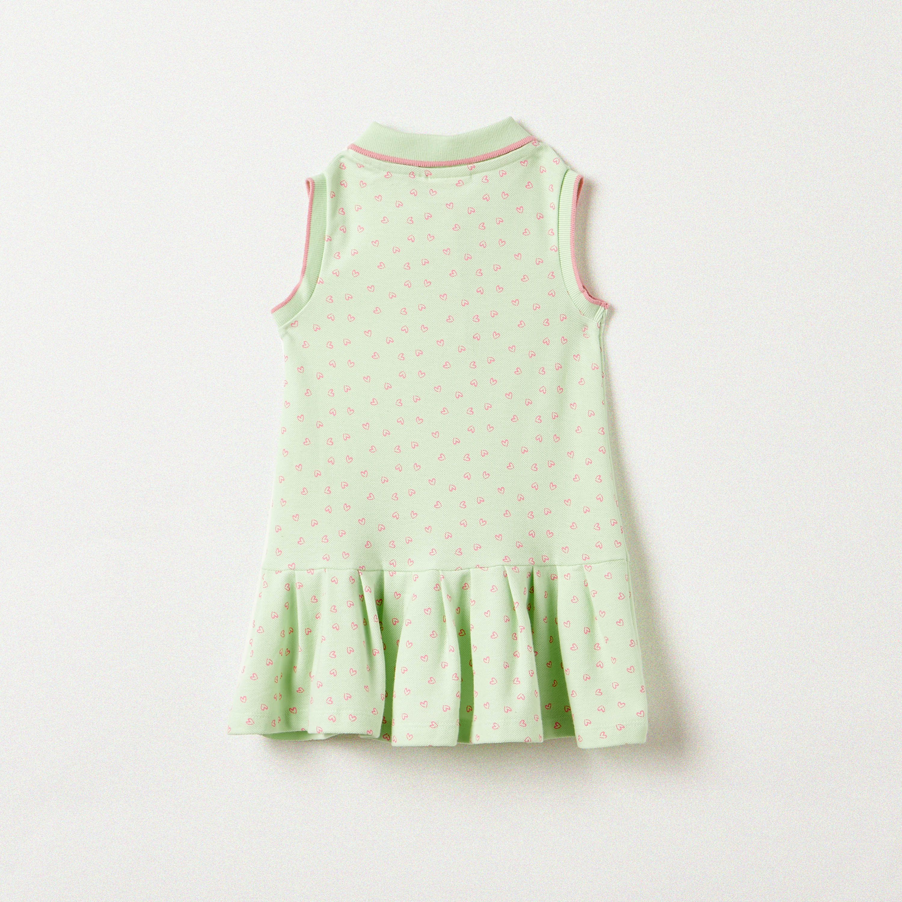Juniors All-Over Heart Print Sleeveless Polo Dress-baby-girls-clothing-dressesandjumpsuits-image-2