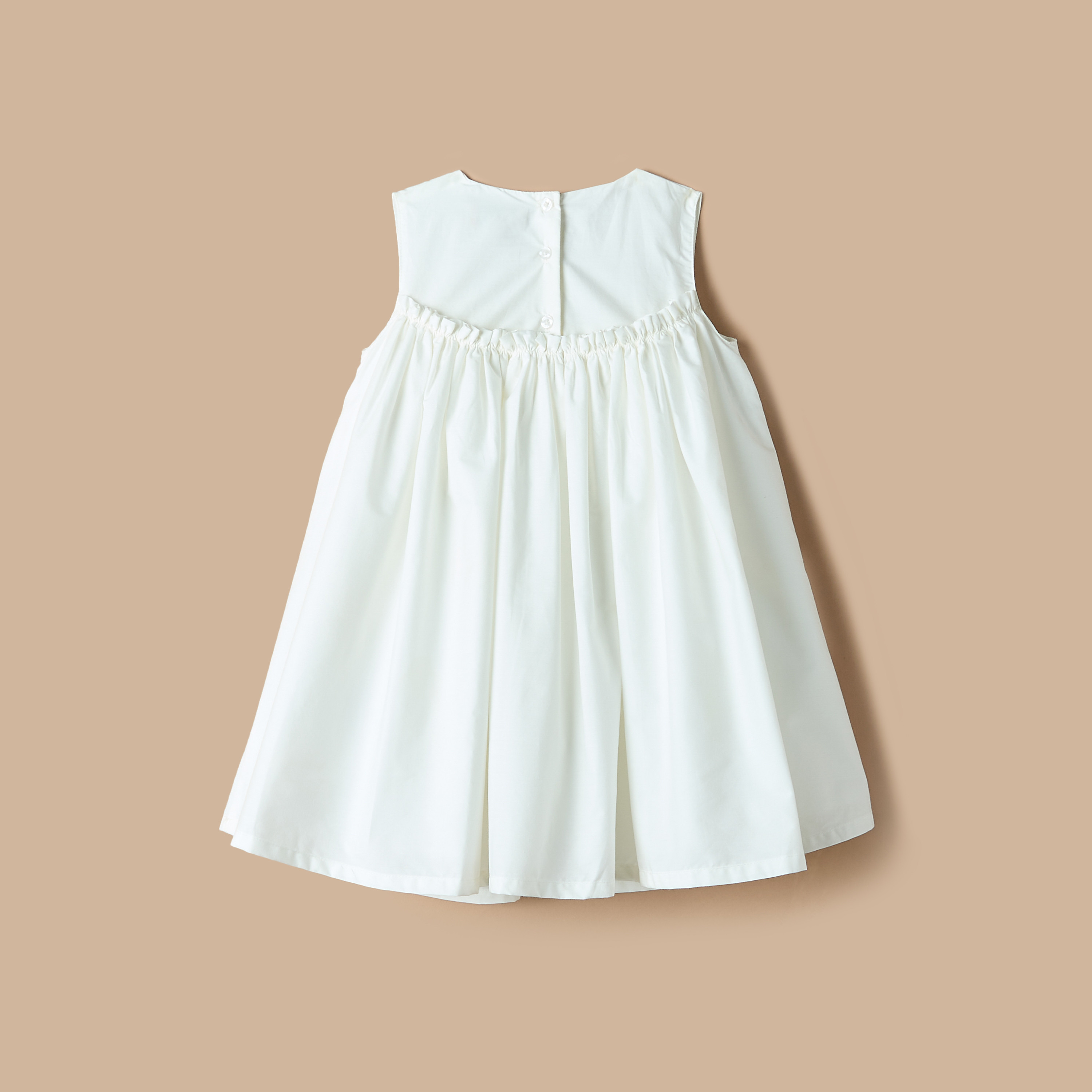 فستان إيه لاين بلا أكمام بزينة فيونكة وزر إغلاق من جونيورز-baby-girls-clothing-dressesandjumpsuits-image-4