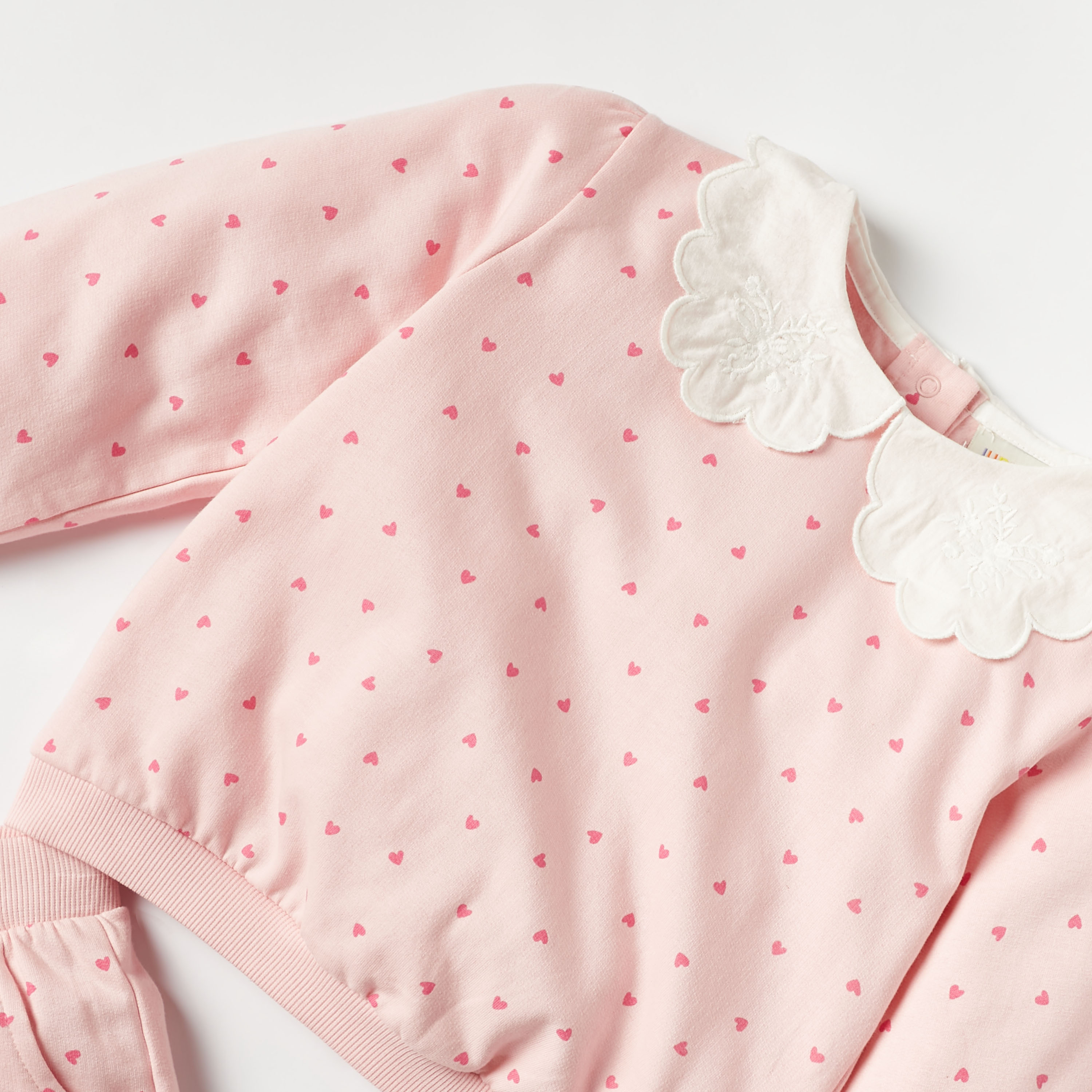 Juniors All-Over Heart Print Sweatshirt and Joggers Set-baby-girls-clothing-setsandcoords-image-4