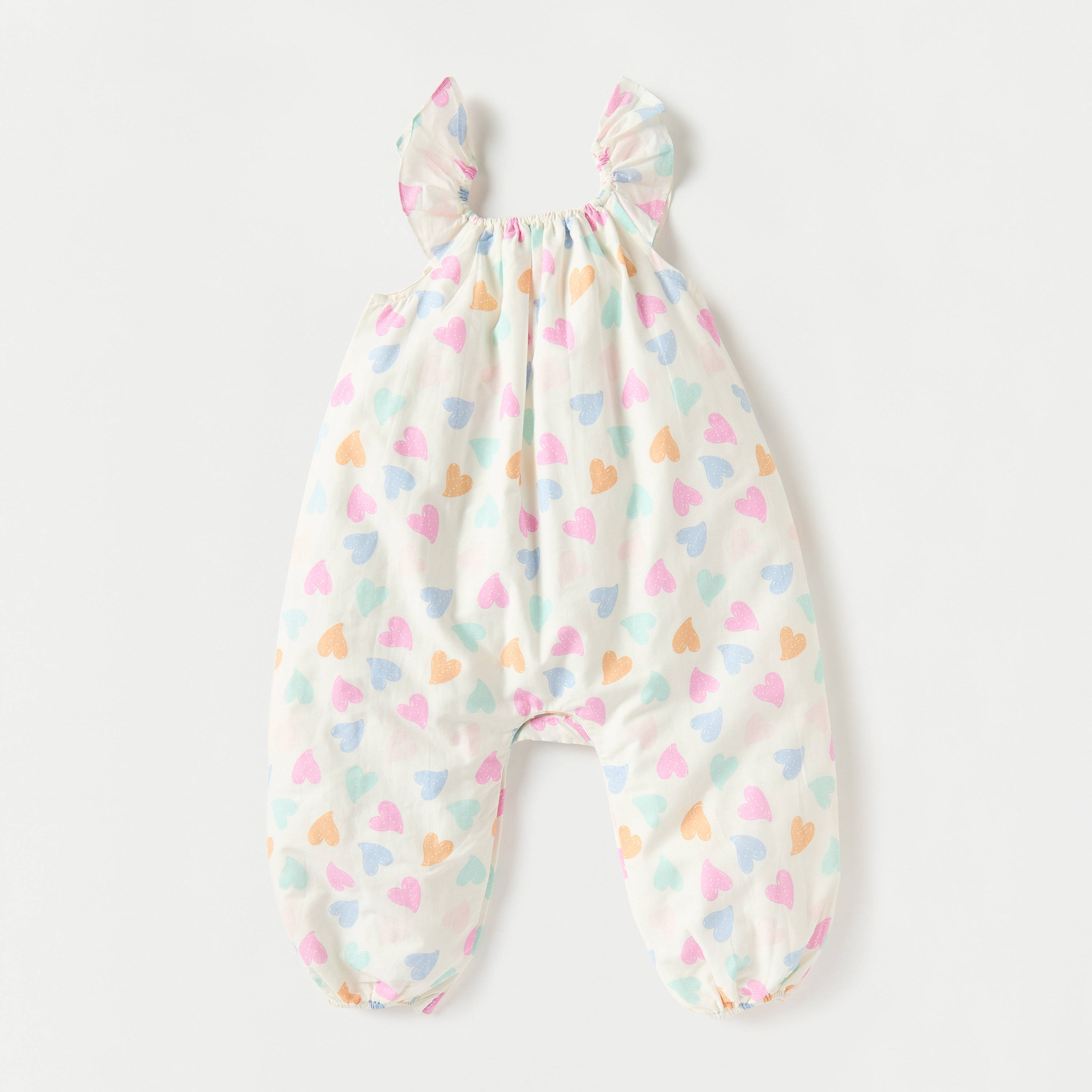 أفرول دون أكمام بكشكش وطبعات قلب من جونيورز-baby-girls-clothing-rompers-image-1