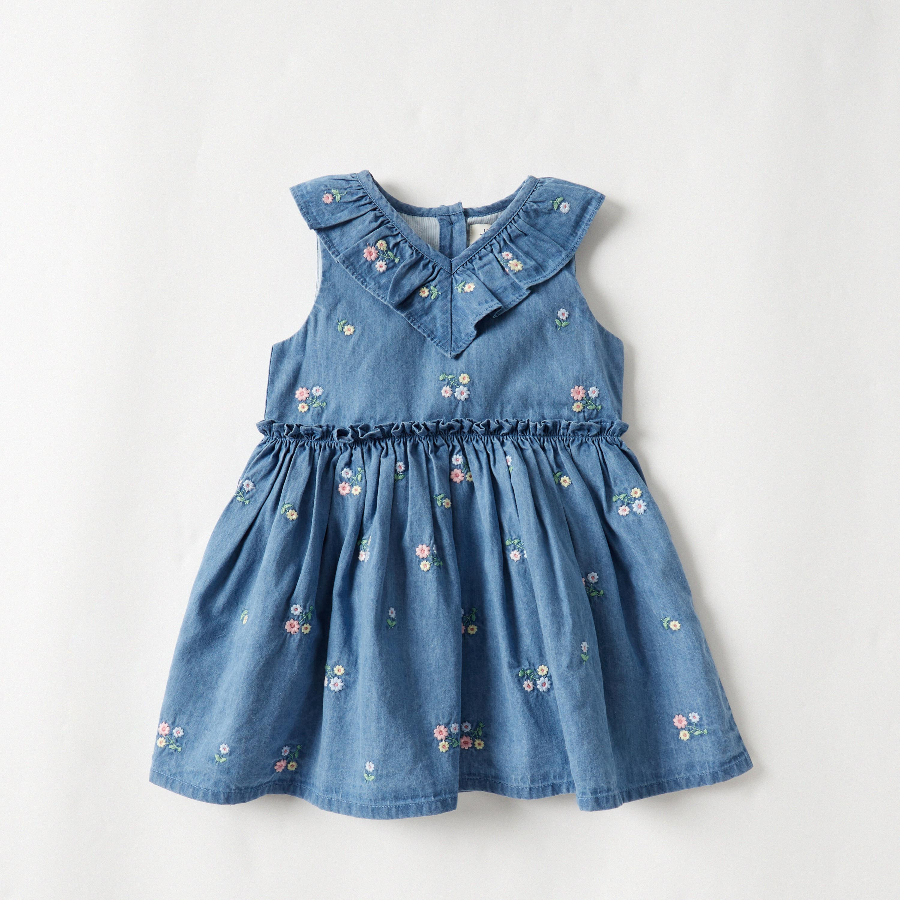 Juniors Floral Print Sleeveless A-line Dress with Bow Detail Headband-baby-girls-clothing-dressesandjumpsuits-image-2