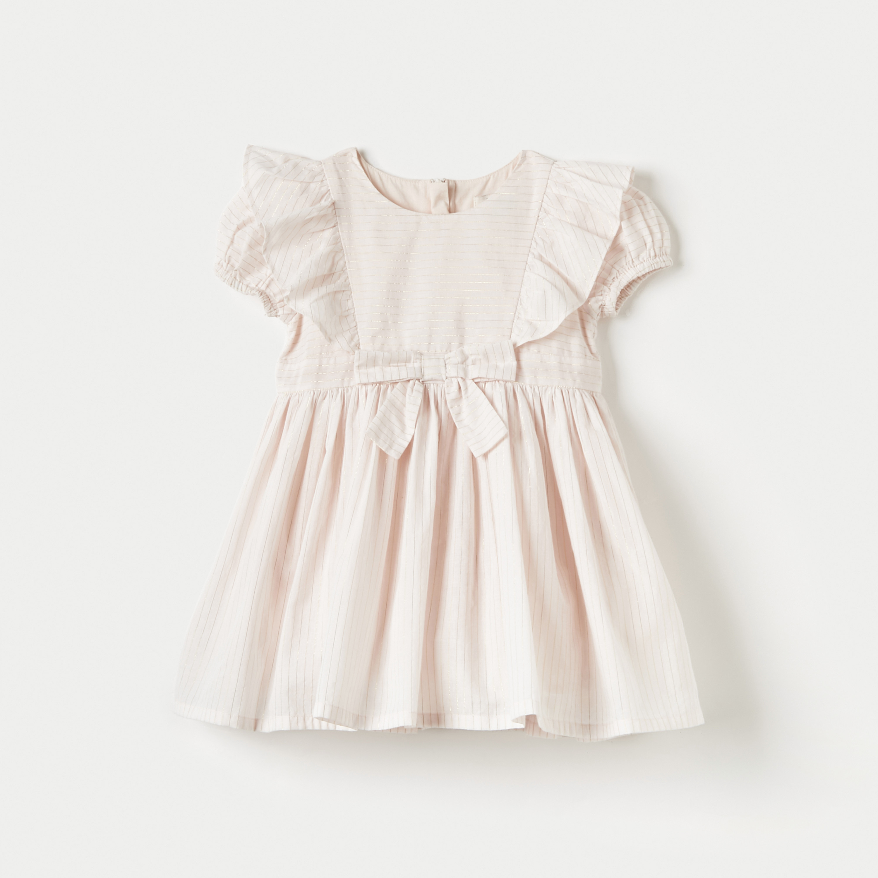 Juniors Ruffled A-line Dress with Short Sleeves-baby-girls-clothing-dressesandjumpsuits-image-1