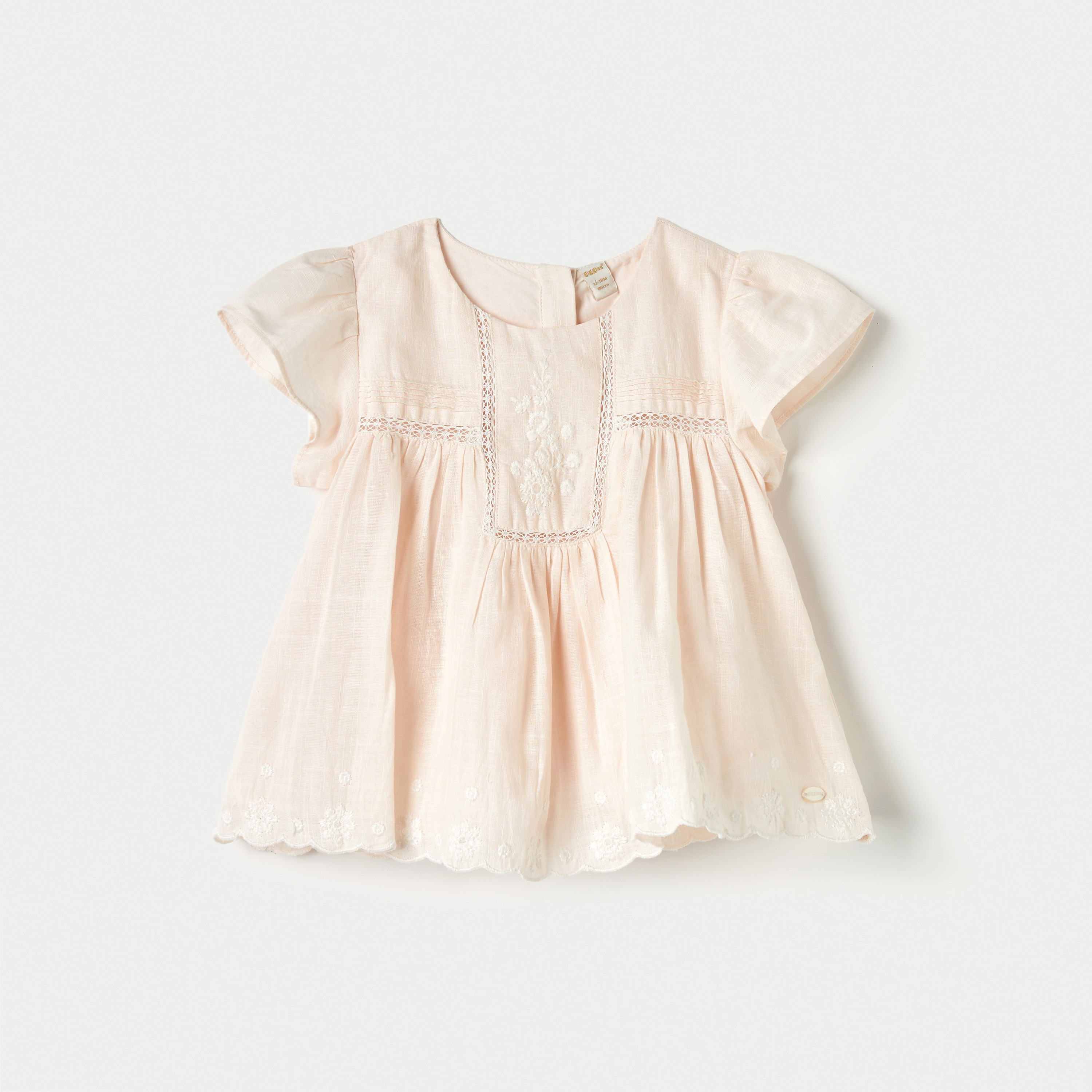 Giggles Embroidered Top with Flutter Sleeves-baby-girls-clothing-blousesandshirts-image-1