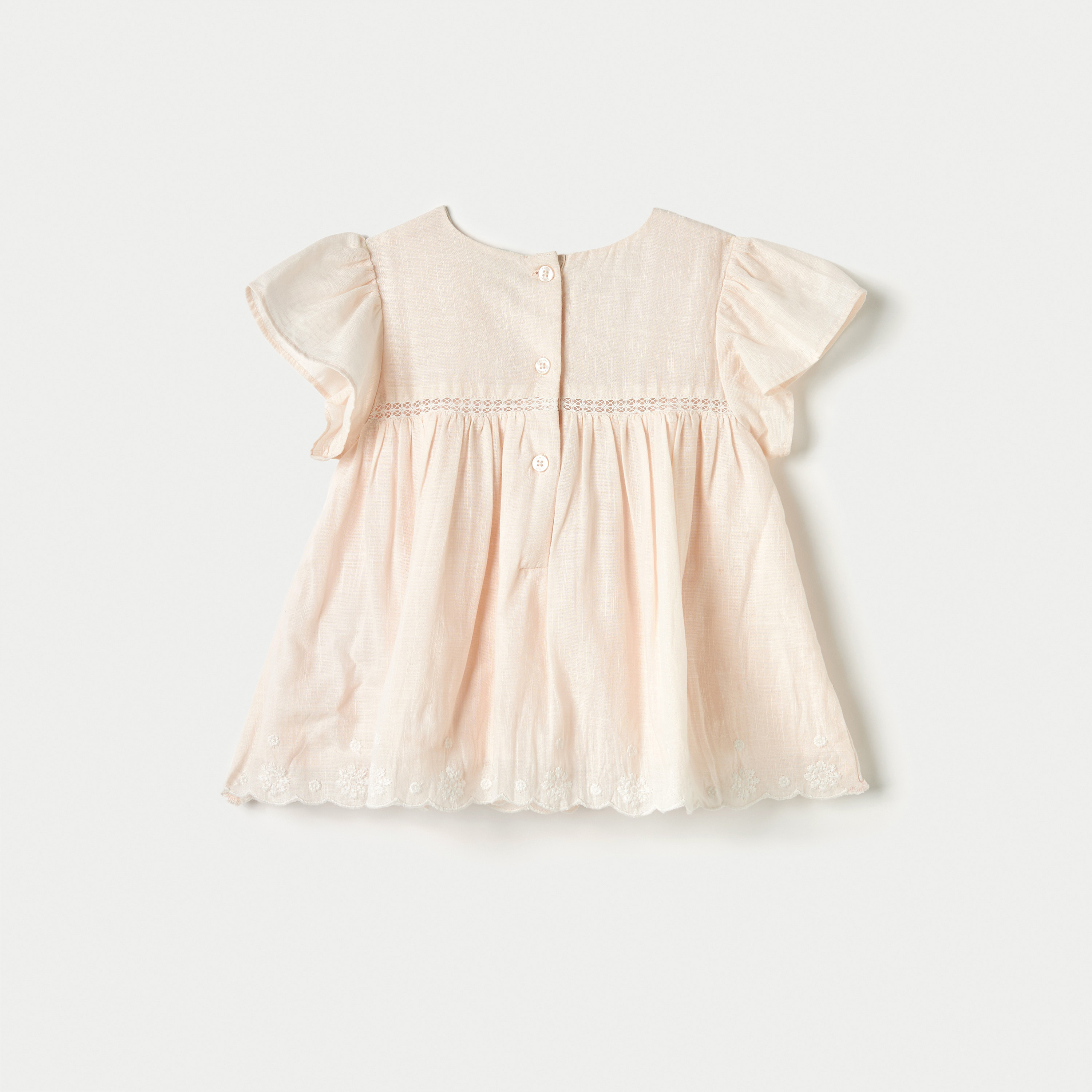 Giggles Embroidered Top with Flutter Sleeves-baby-girls-clothing-blousesandshirts-image-2
