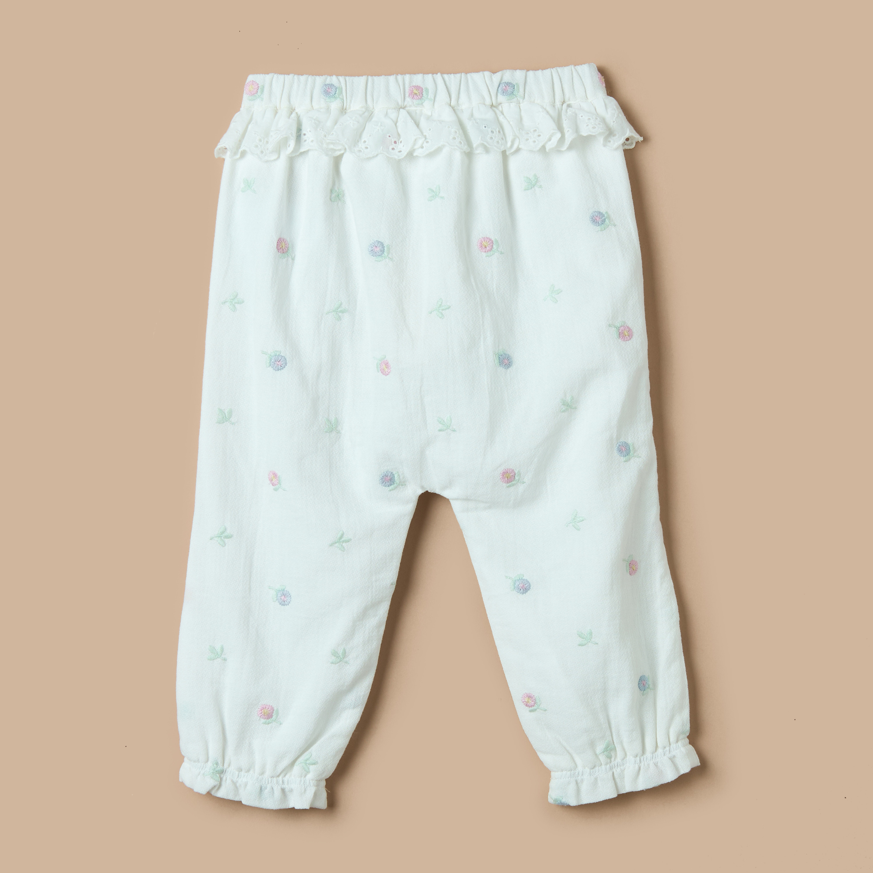 Giggles All-Over Embroidered Floral Pants with Ruffle Detail-baby-girls-clothing-bottoms-trousers-image-2