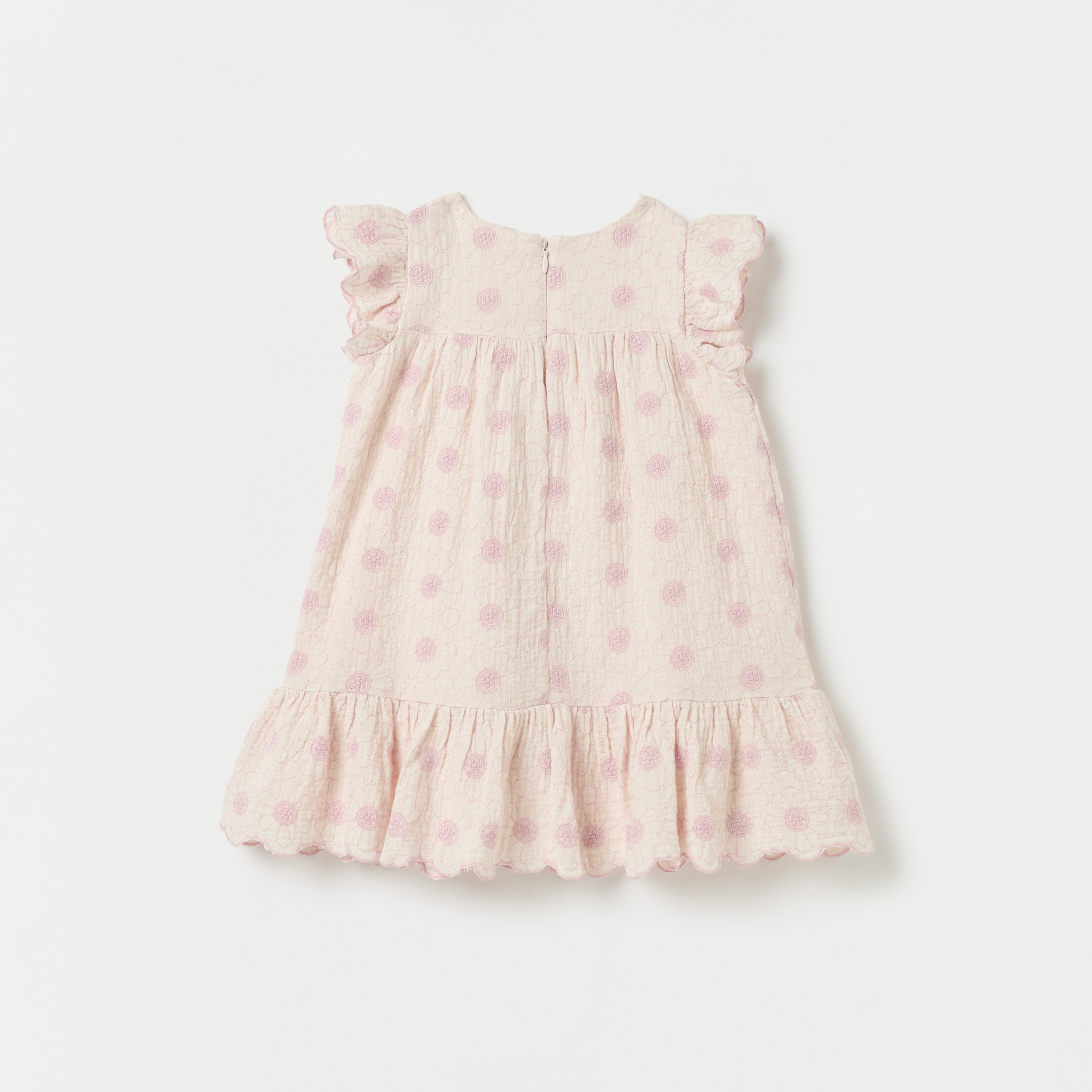 Juniors All-Over Floral Embroidered A-line Dress with Ruffle Sleeves-baby-girls-clothing-dressesandjumpsuits-image-2