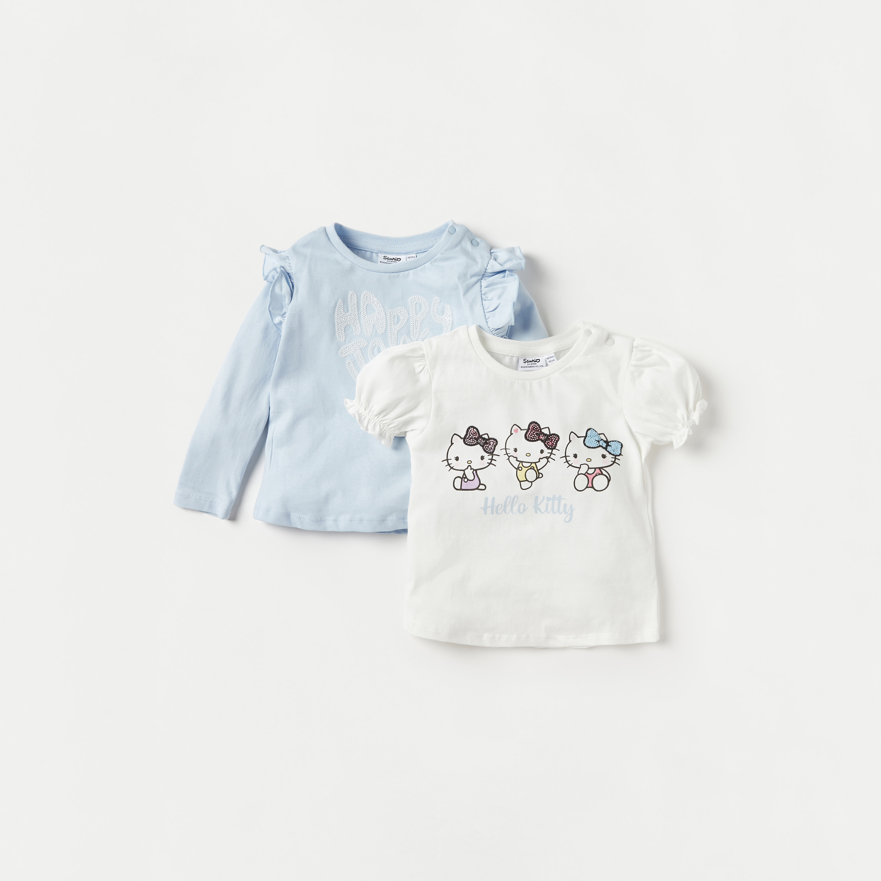 تيشيرت بطبعات هالو كيتي من سانريو - طقم من قطعتين-baby-girls-clothing-multipacks-image-1