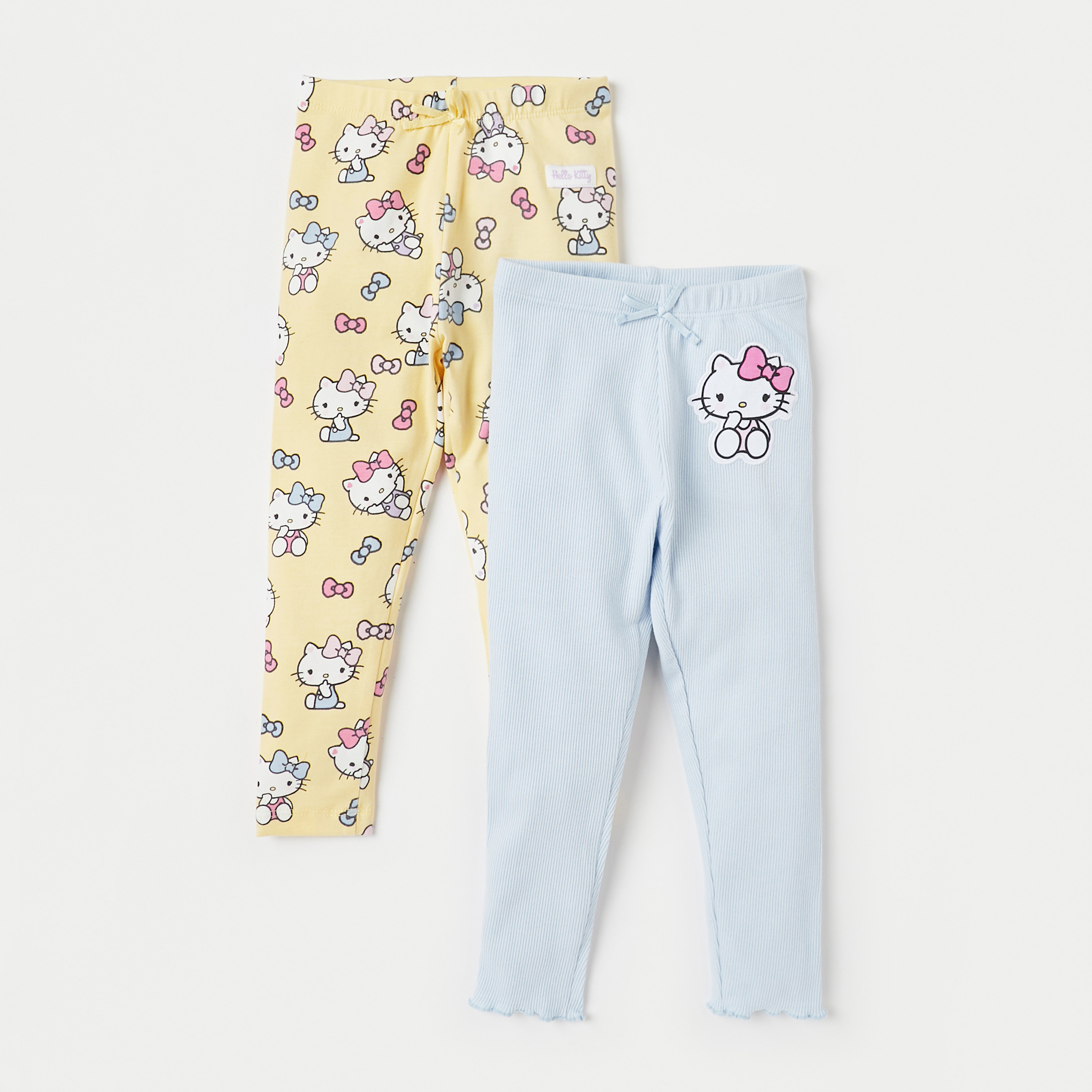 Sanrio Hello Kitty Print Leggings - Set of 2-baby-girls-clothing-bottoms-leggings-image-1