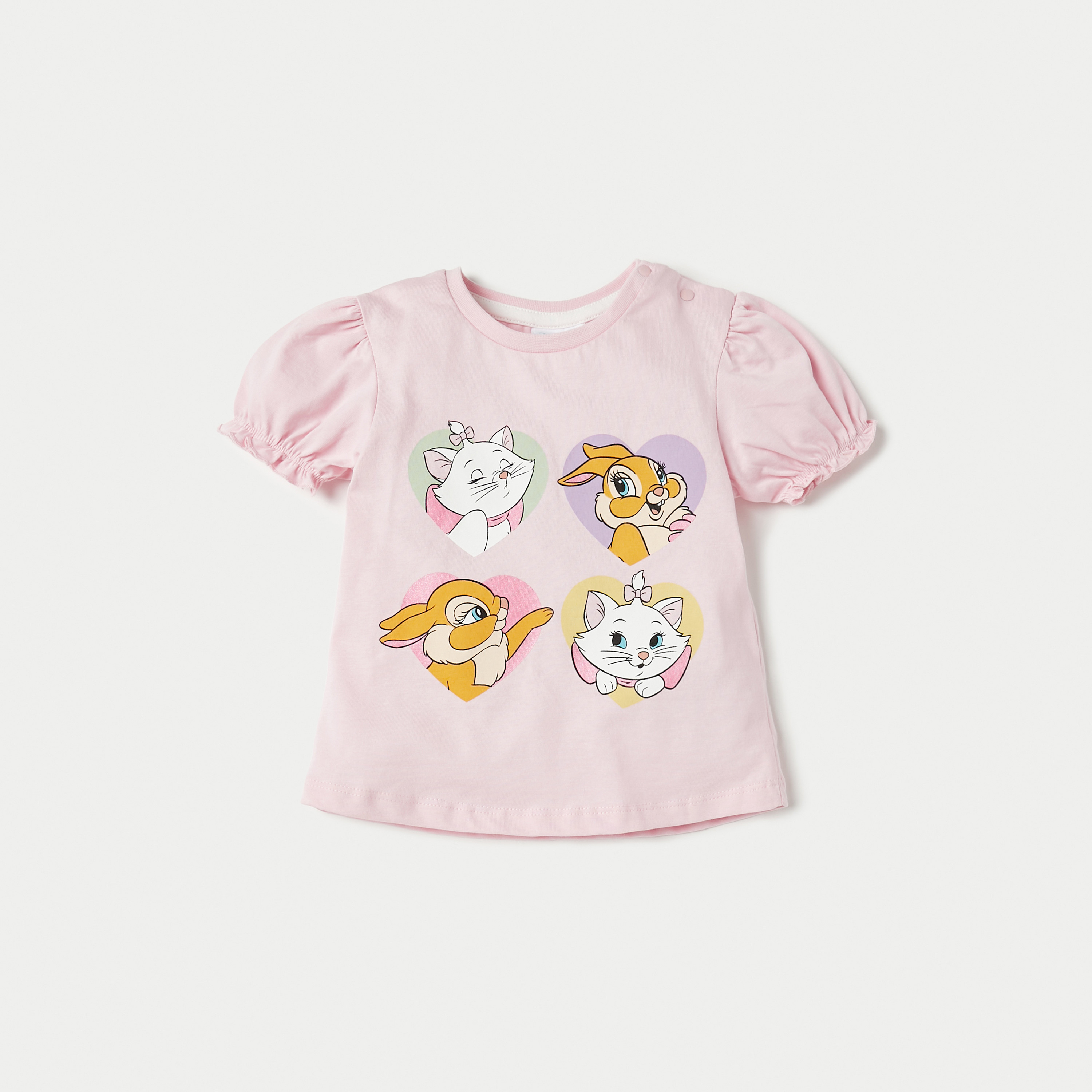 Disney Marie Cat Print T-shirt - Set of 2-baby-girls-clothing-multipacks-image-2