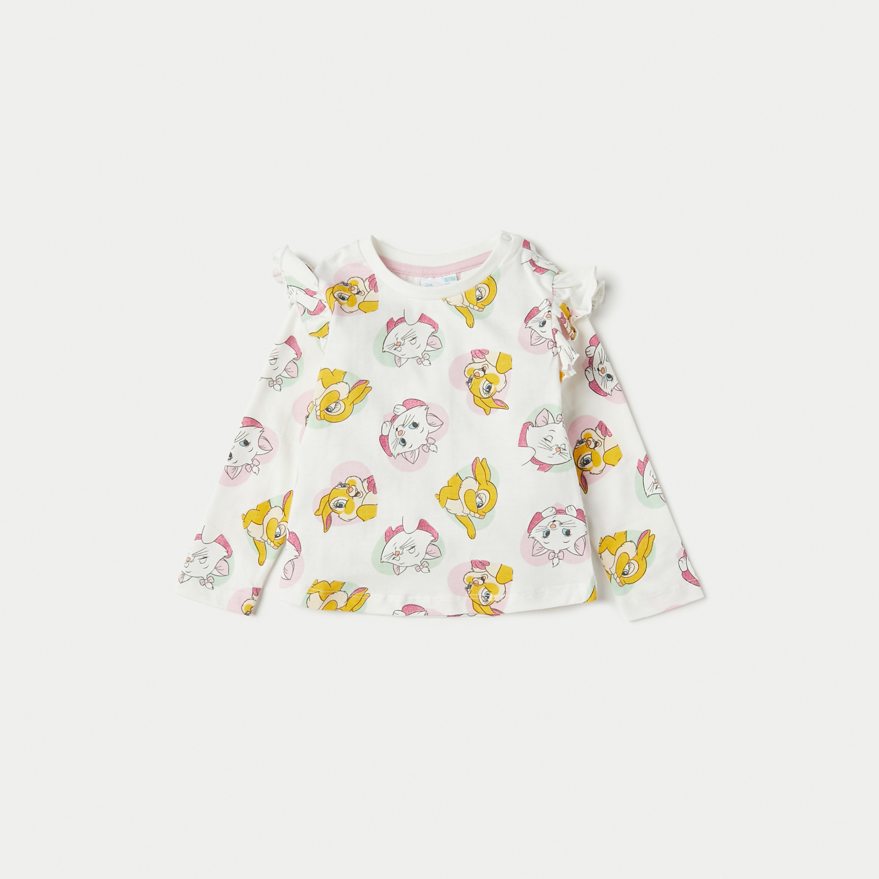 Disney Marie Cat Print T-shirt - Set of 2-baby-girls-clothing-multipacks-image-3