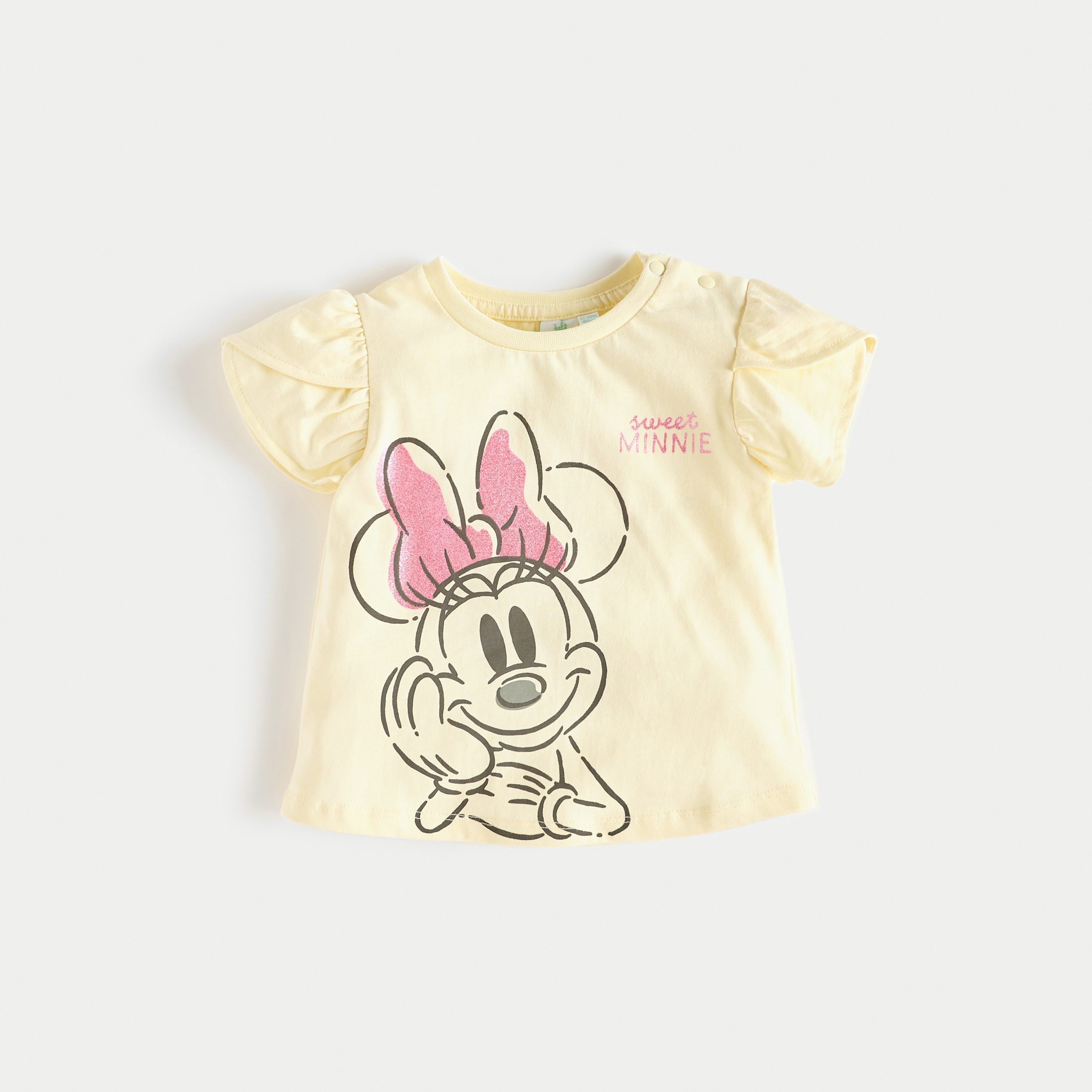 تيشيرتات إيه لاين بأكمام قصيرة وطبعات ميني ماوس من ديزني - طقم من قطعتين-baby-girls-clothing-multipacks-image-3