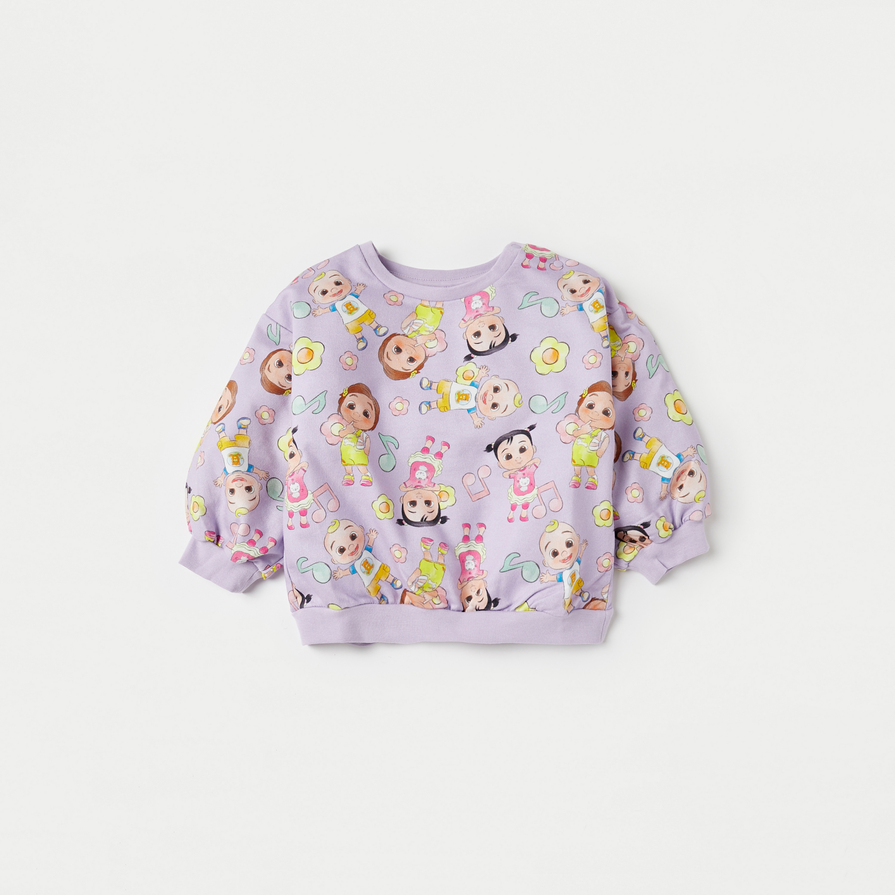 طقم بنطلون واسع وسويت شيرت بطبعات موون باج-baby-girls-clothing-setsandcoords-image-2