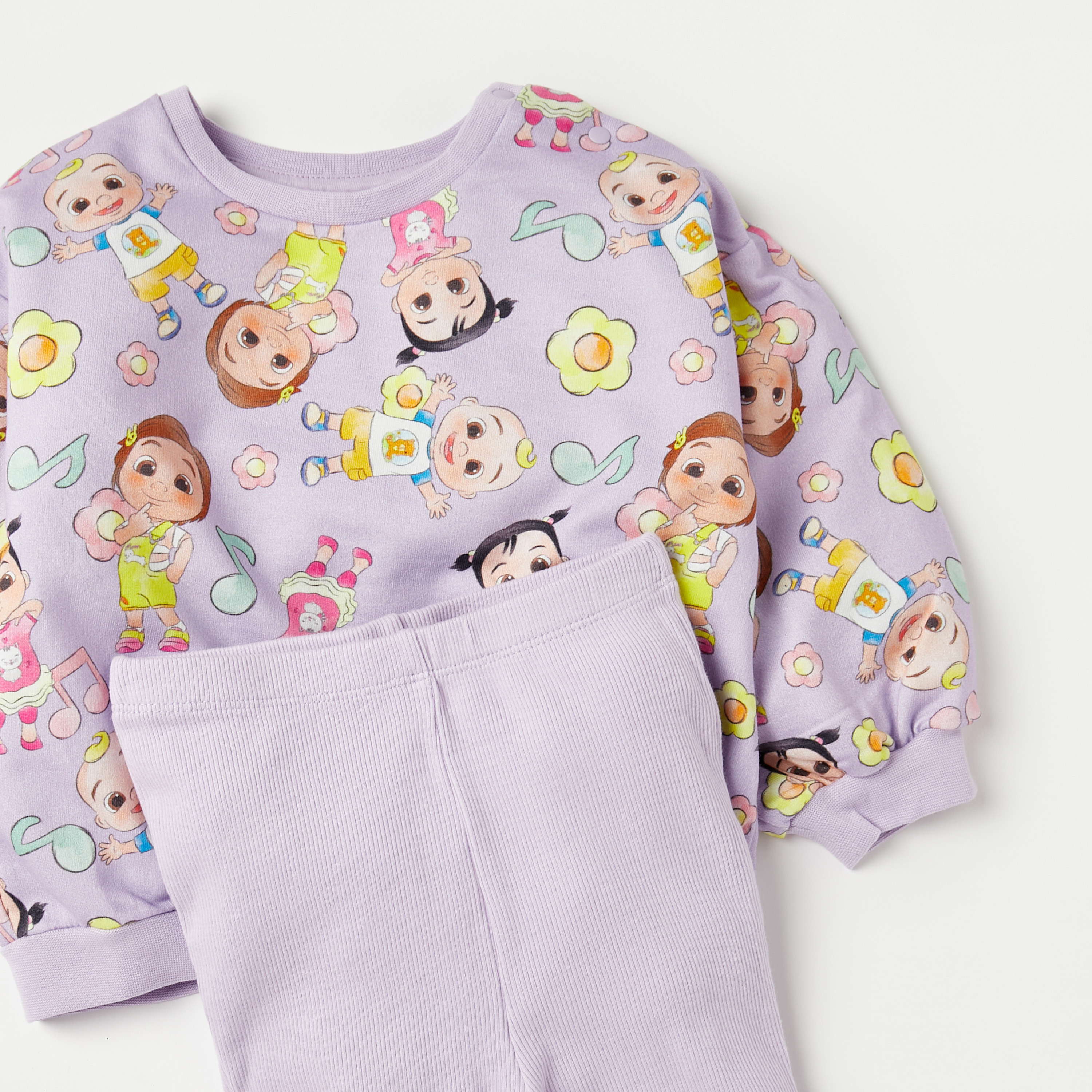 طقم بنطلون واسع وسويت شيرت بطبعات موون باج-baby-girls-clothing-setsandcoords-image-4