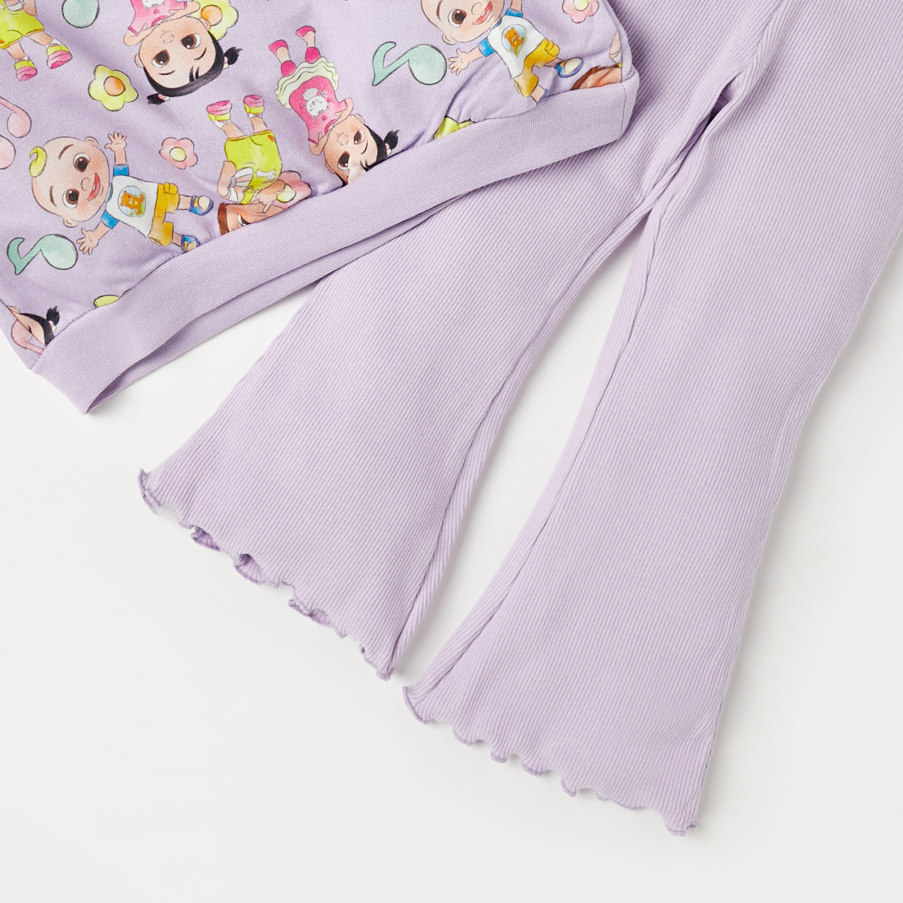 طقم بنطلون واسع وسويت شيرت بطبعات موون باج-baby-girls-clothing-setsandcoords-image-5