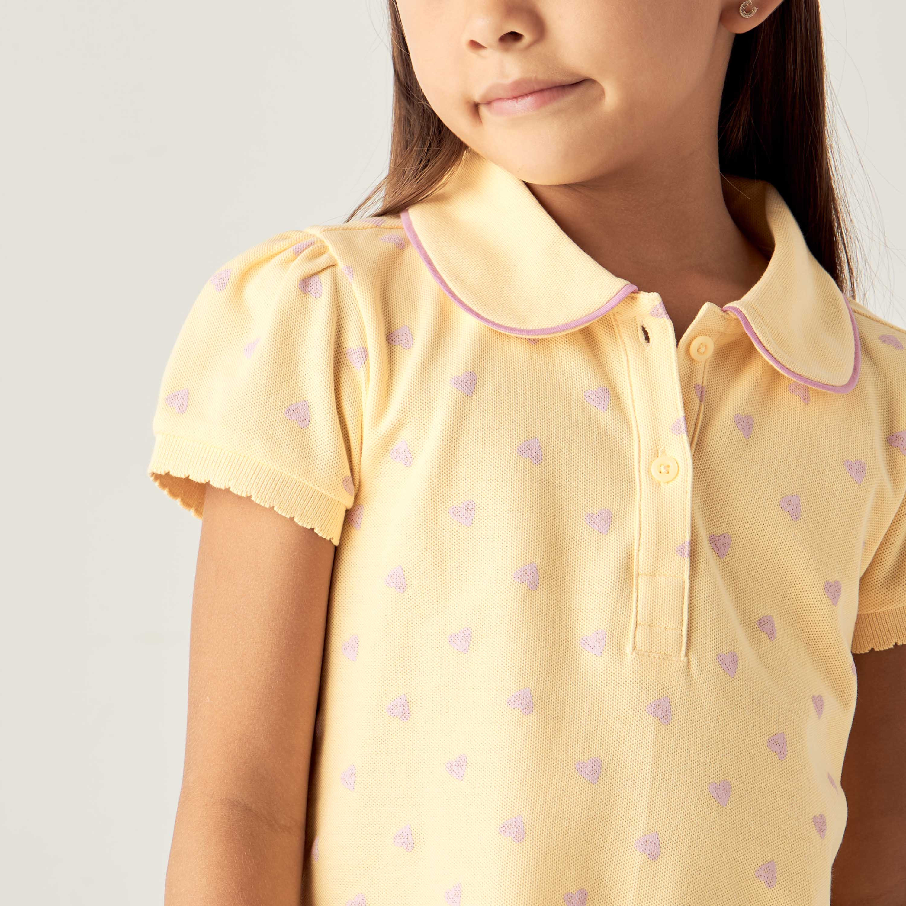 تيشيرت بولو بأكمام قصيرة وطبعات من جونيورز-girls-clothing-tshirts-image-4