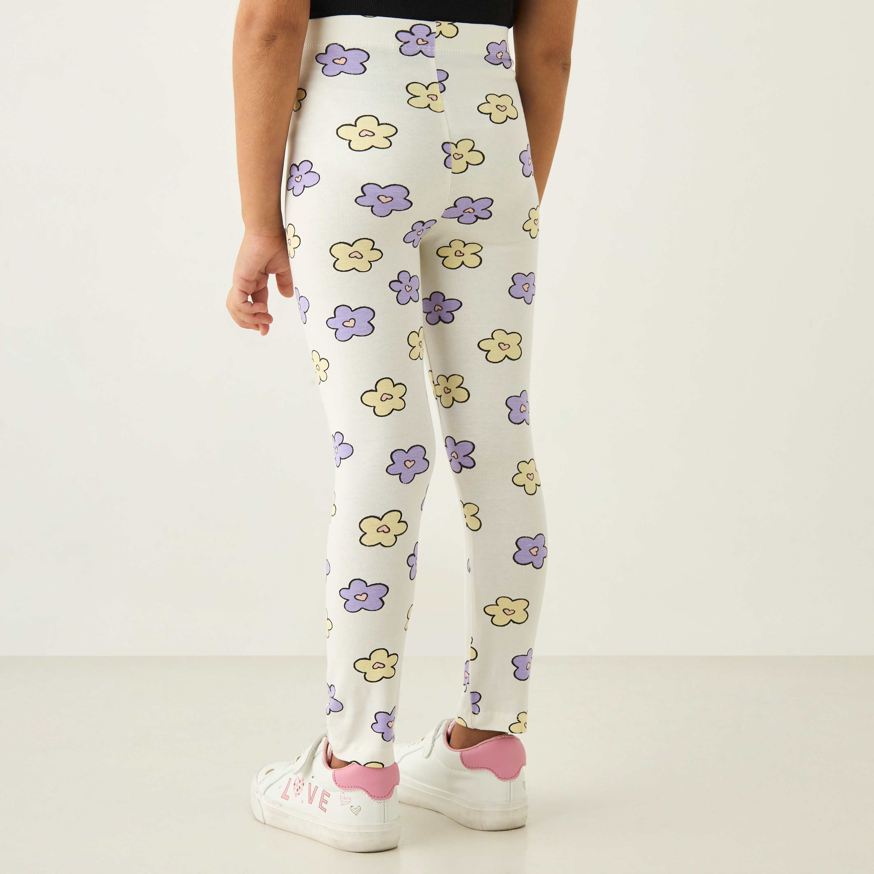 Juniors Assorted Leggings with Elasticated Waistband - Set of 3-baby-girls-clothing-bottoms-leggings-image-3