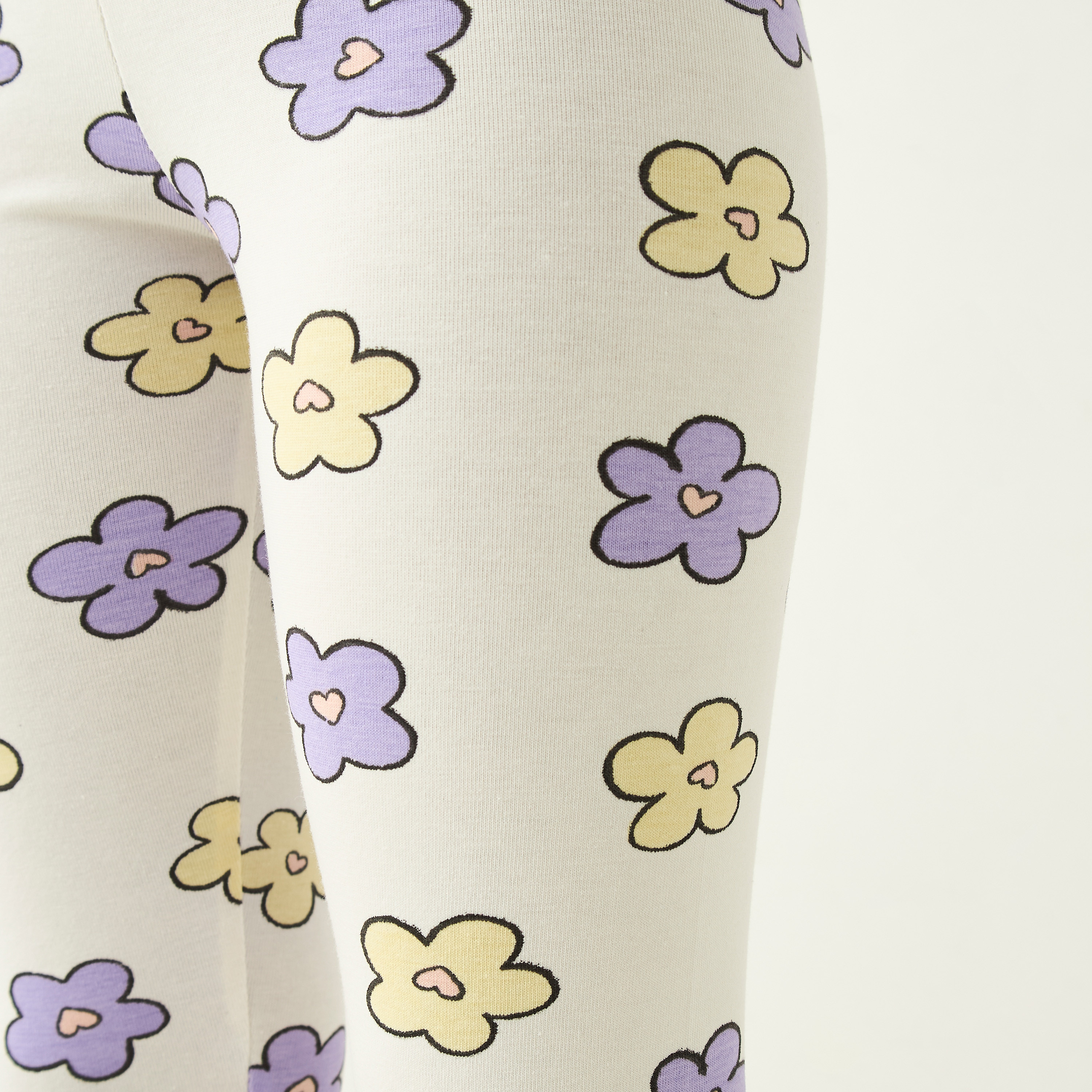Juniors Assorted Leggings with Elasticated Waistband - Set of 3-baby-girls-clothing-bottoms-leggings-image-4